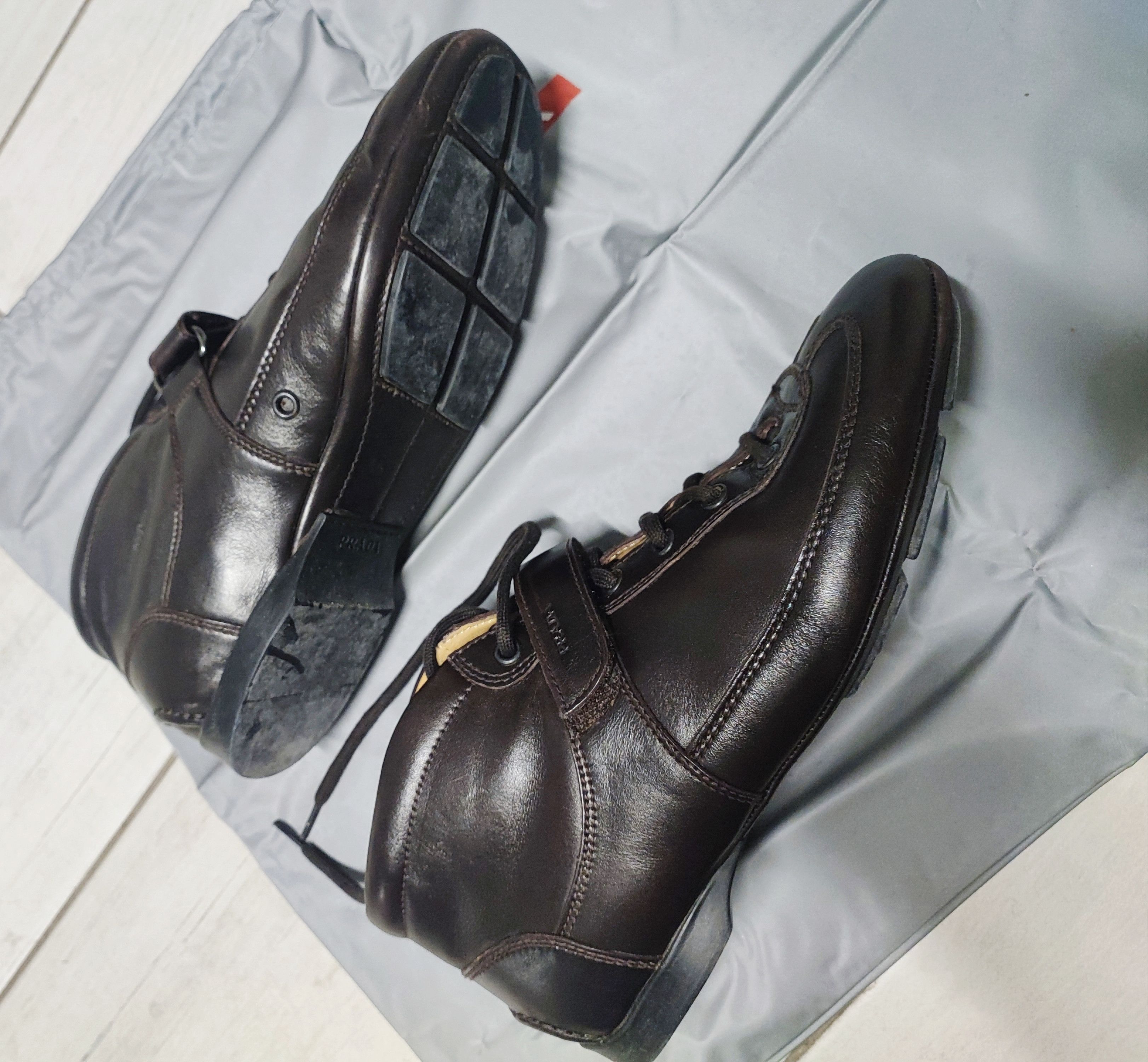 Prada Prada Leather brown Ankle Boots – Size 5.5 (39) Size US 6 / EU 39 - 12 Thumbnail