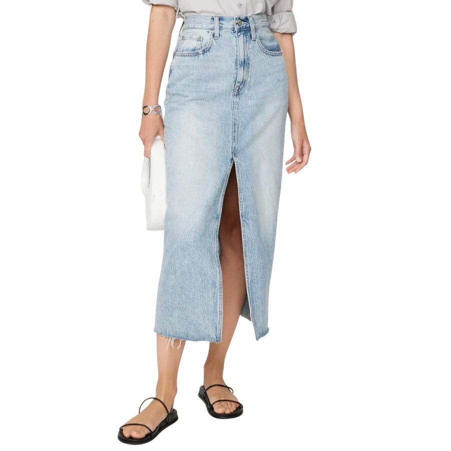 Pistola Pistola Alice Midi Skirt in Blue Wash, Size 30 Size 30" / US 8 / IT 44 - 2 Thumbnail