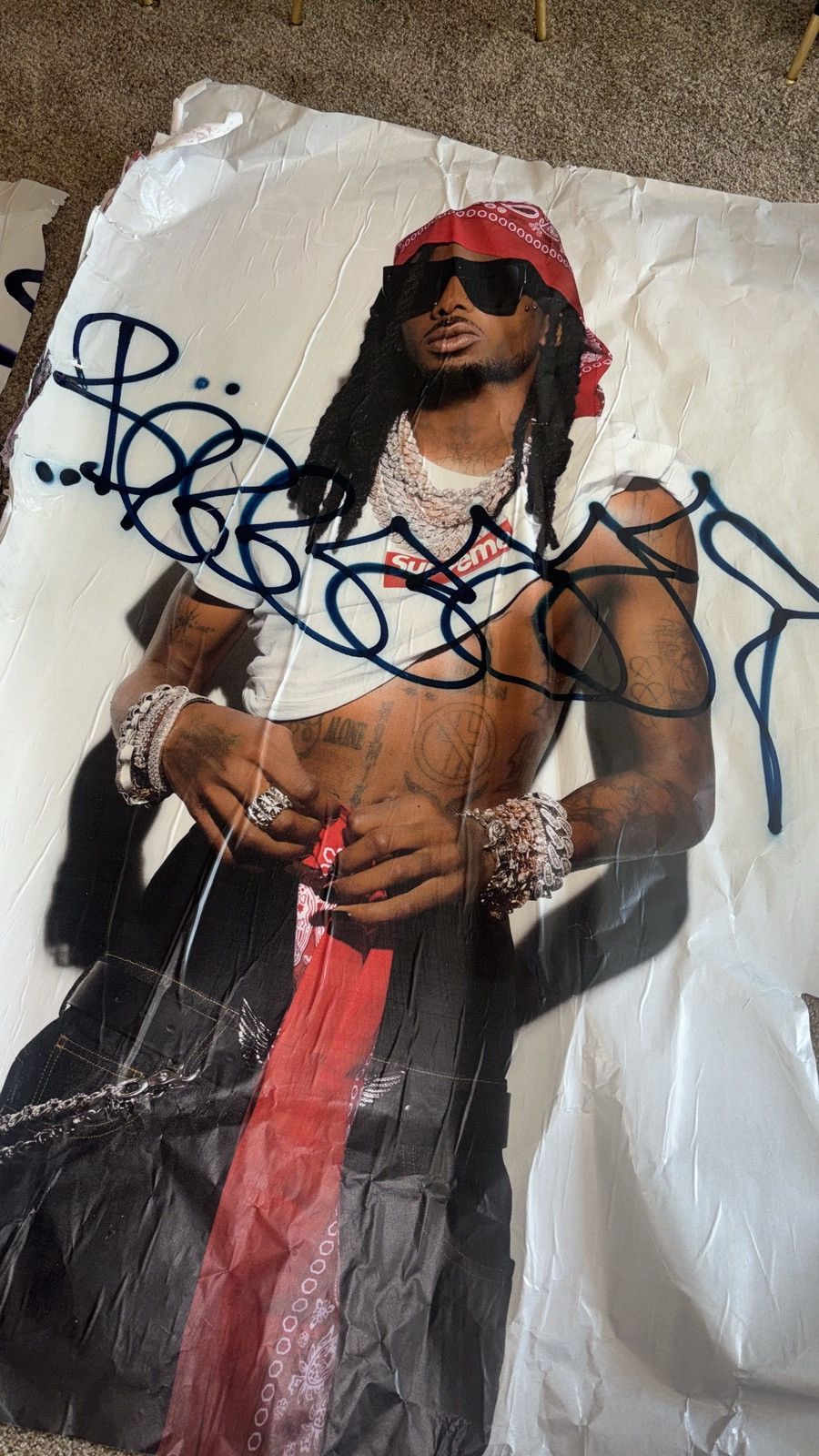Supreme PLAYBOI CARTI SUPREME (6ft x 4.5ft) POSTER Size 46 - 1 Thumbnail