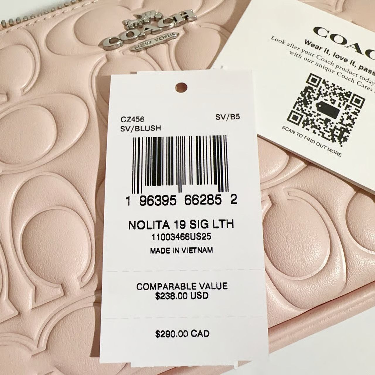 Coach NWT Coach Nolita 19 In Signature Leather CZ456 Size ONE SIZE - 10 Thumbnail