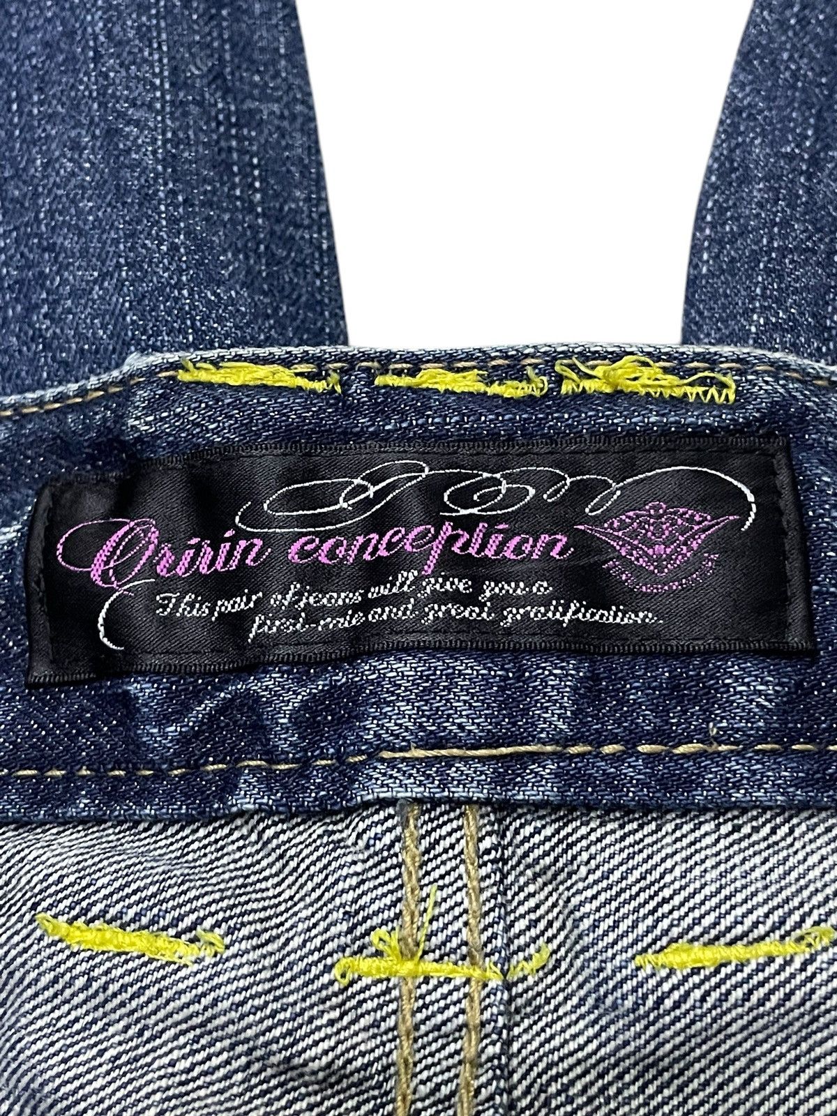 Japanese Brand × Le Grande Bleu (L.G.B.) Oririn Japan Flare Wide Leg Feathers Wings Embroidered Jeans Size US 31 - 23 Thumbnail