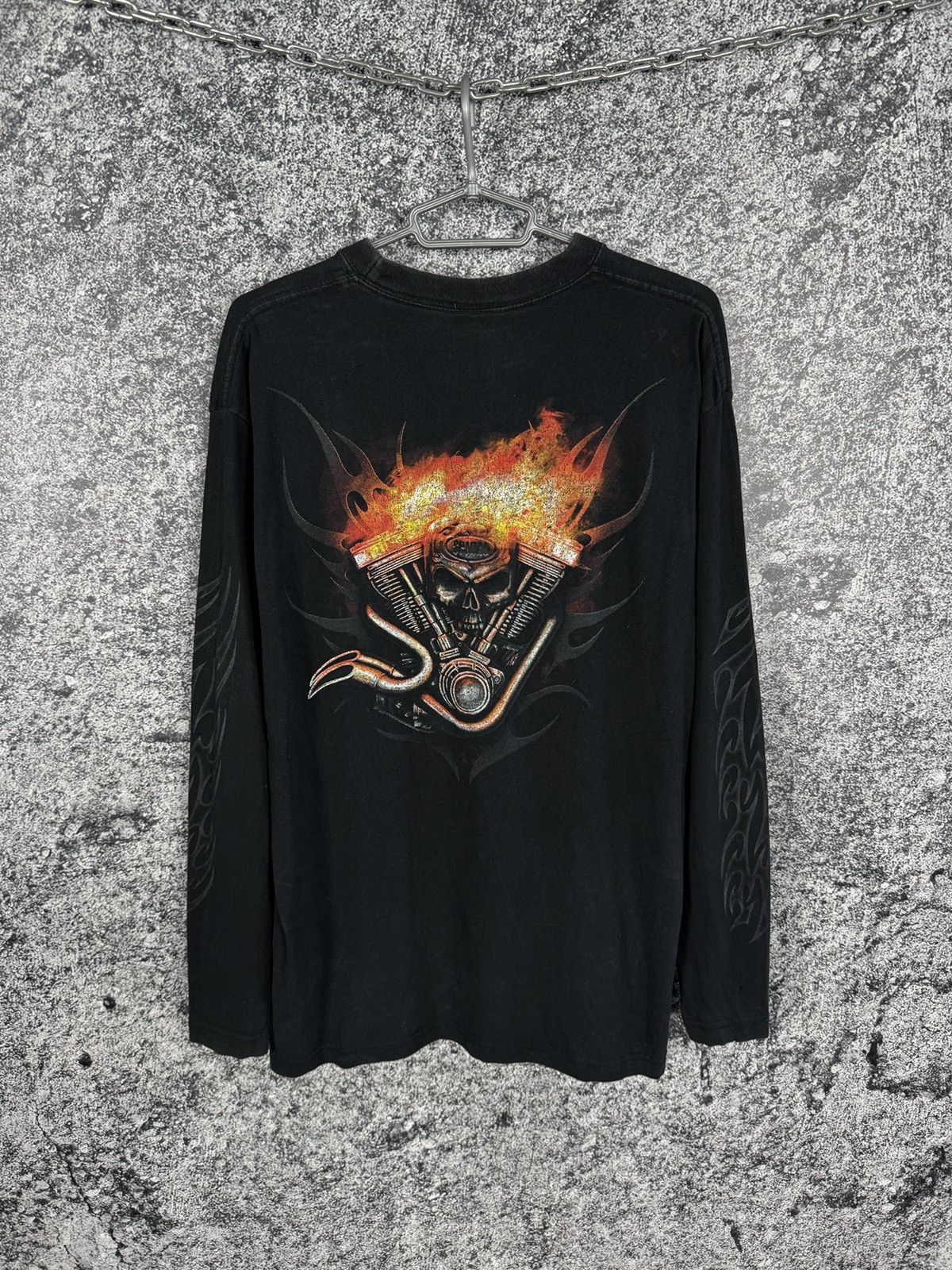 Vintage Spiral Long Sleeve T-Shirt Vintage Skulls Motorcycle Size XL Size US XL / EU 56 / 4 - 16 Thumbnail