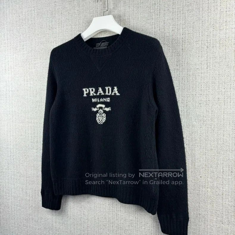 Prada PRADA Logo Intarsia Knit Pullover Sweater. Size US M / EU 48-50 / 2 - 3 Thumbnail