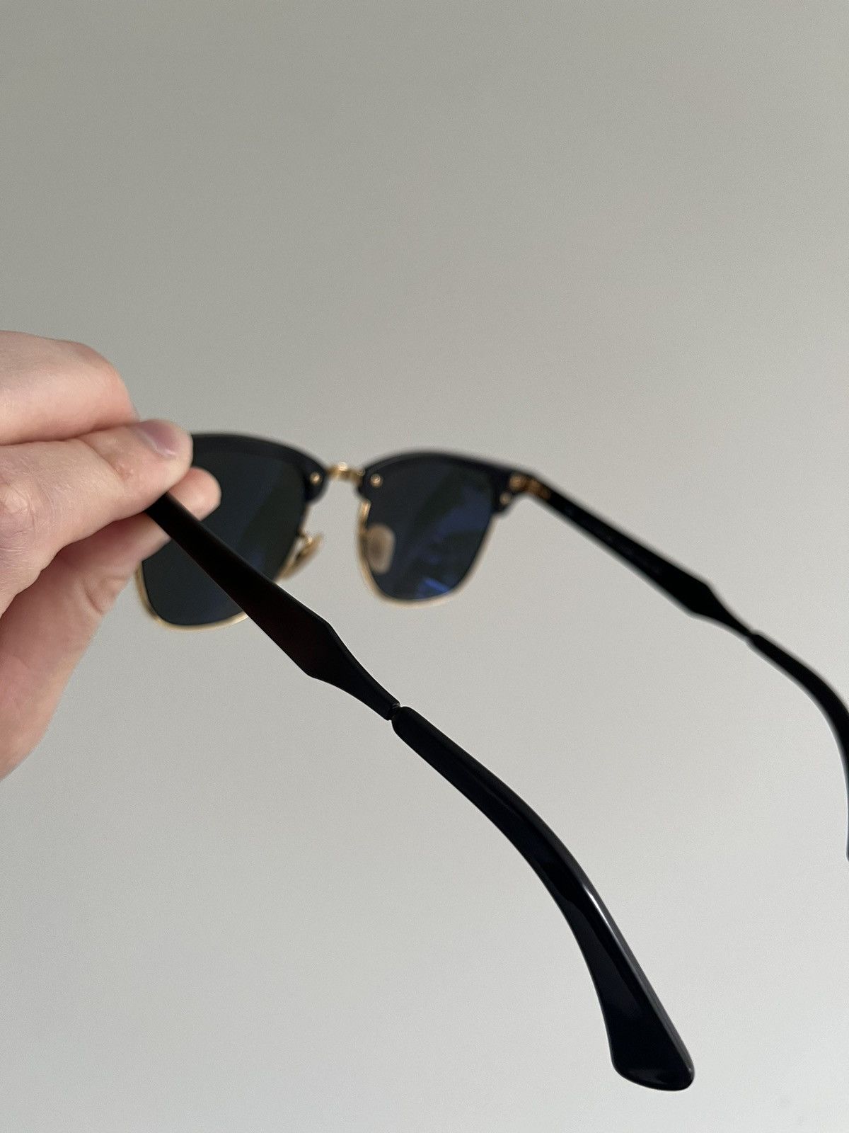 RayBan Black / Gold Clubmaster Sunglasses Size ONE SIZE - 9 Thumbnail