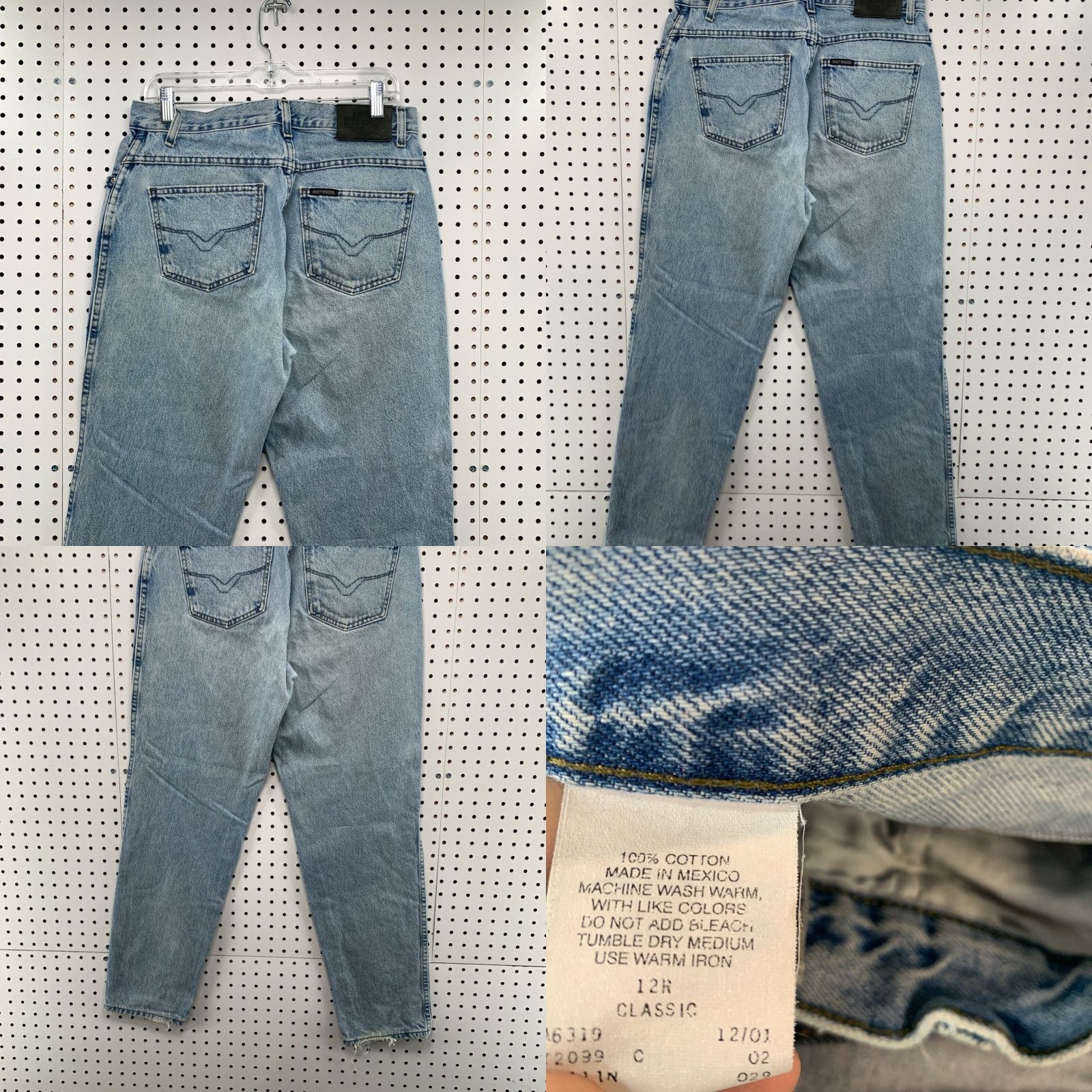 Harley Davidson VINTAGE Harley-Davidson Jeans Womens 12 R Zipper Fly Light Wash Denim 32 X 29 Blue Hip Classic Size 34" / US 12 / IT 48 - 11 Thumbnail