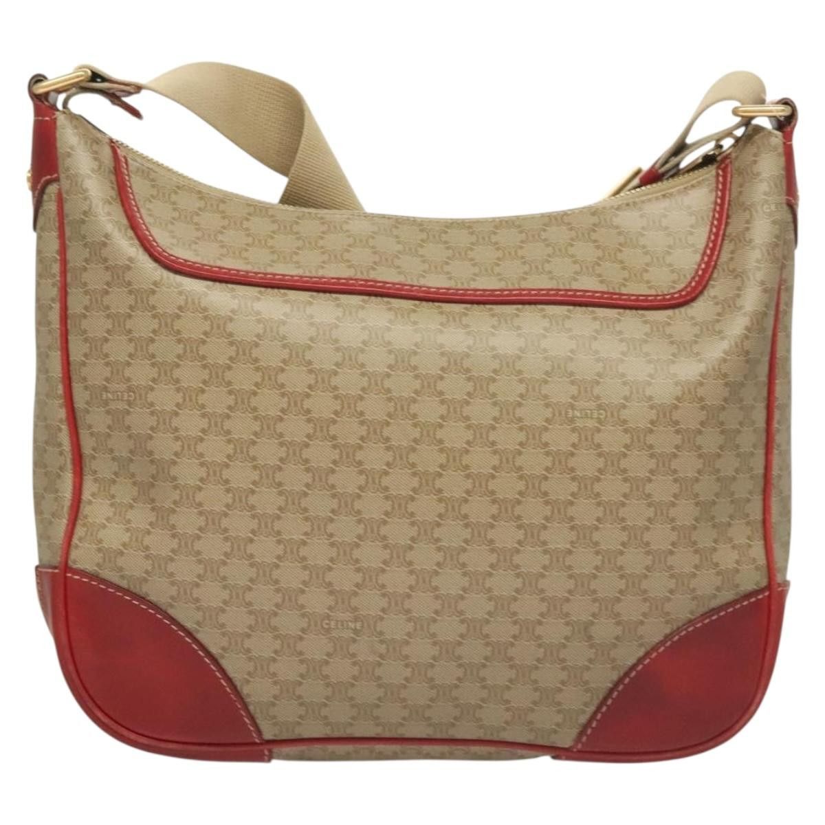 Celine CELINE Macadam Canvas Shoulder Bag Beige Gold Size ONE SIZE - 3 Thumbnail