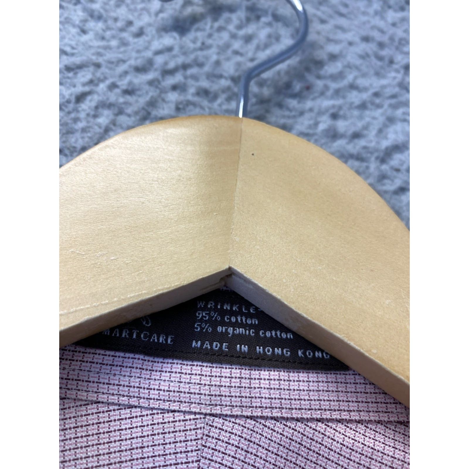 Nordstrom VINTAGE Nordstrom Men's Dress Shirt Cotton Pink Long Sleeve Business Wedding Formal 15.5 Size 40R - 5 Thumbnail