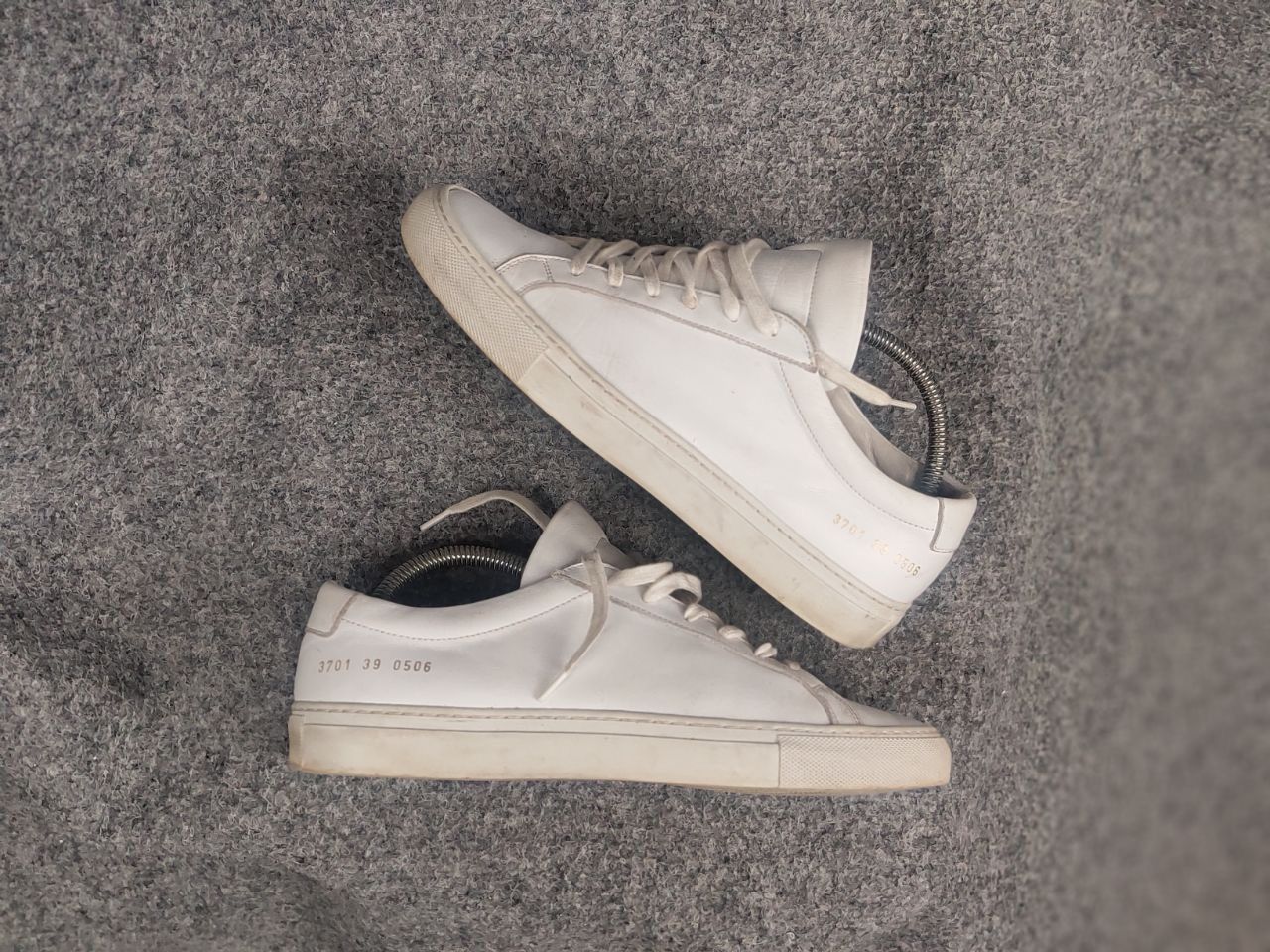 Common Projects Common Projects Achilles Low White Leather Lace Up Sneakers Size US 9 / IT 39 - 4 Thumbnail