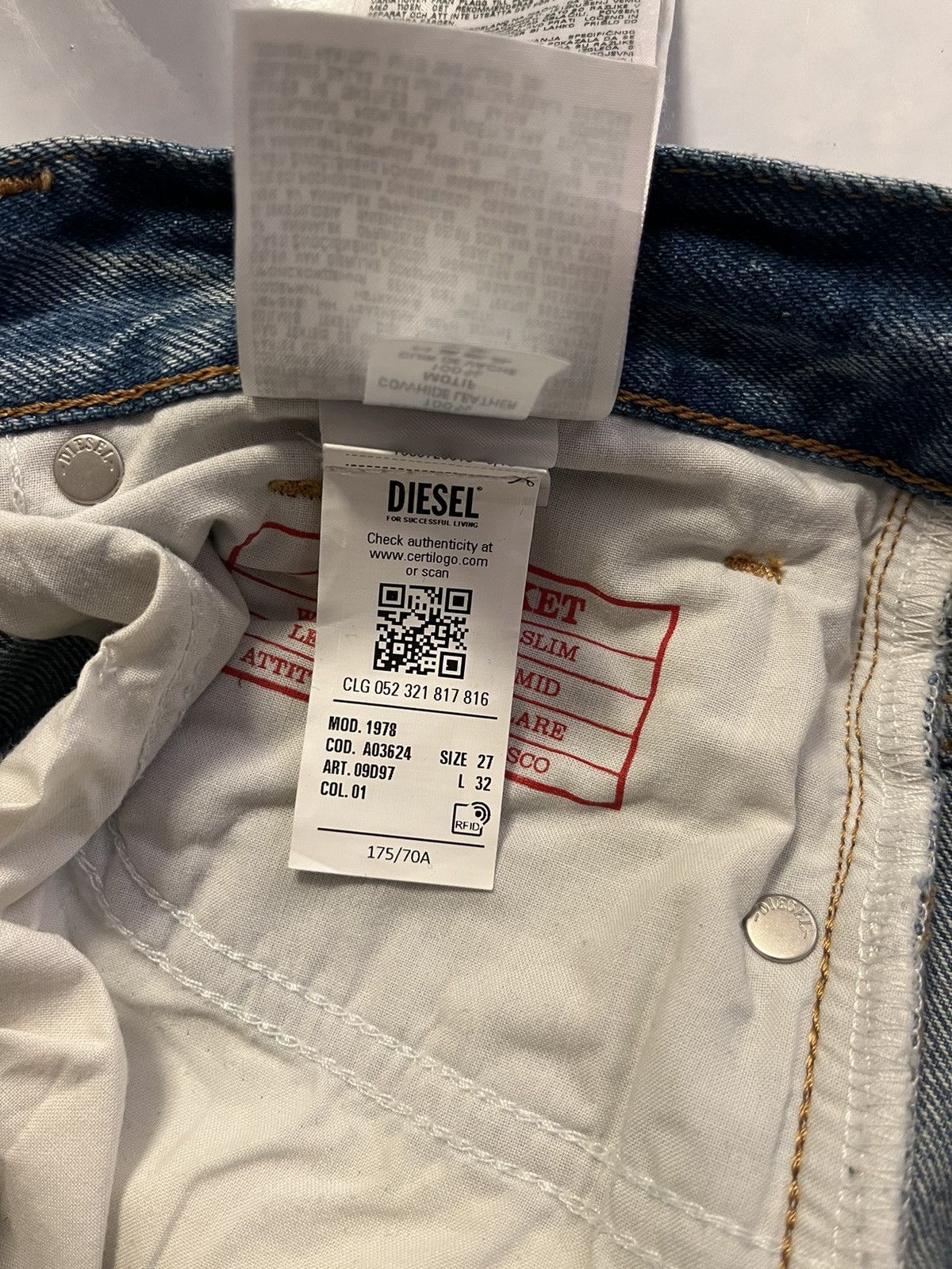 Diesel Diesel Wide fit denim Size 27" / US 4 / IT 40 - 5 Thumbnail