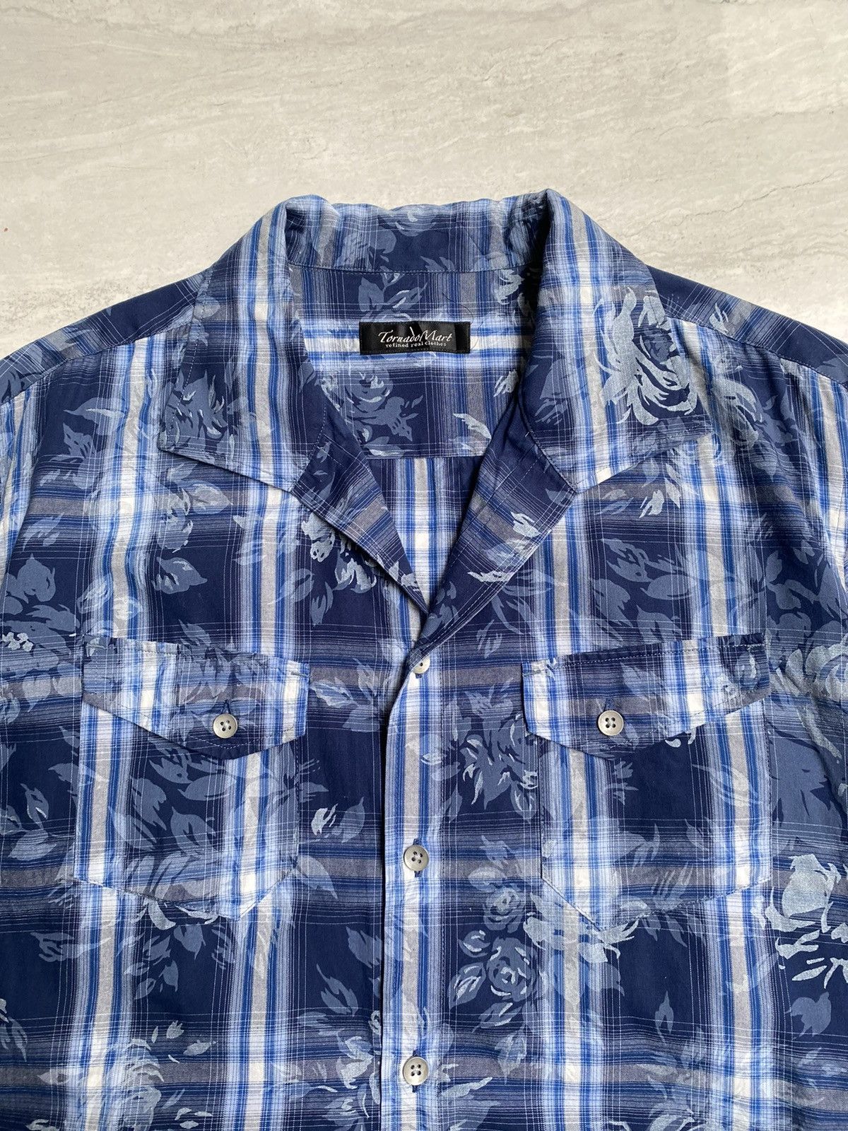 Tornado Mart TORNADO MART Flower Tartan Motive Shirt Size US S / EU 44-46 / 1 - 3 Thumbnail