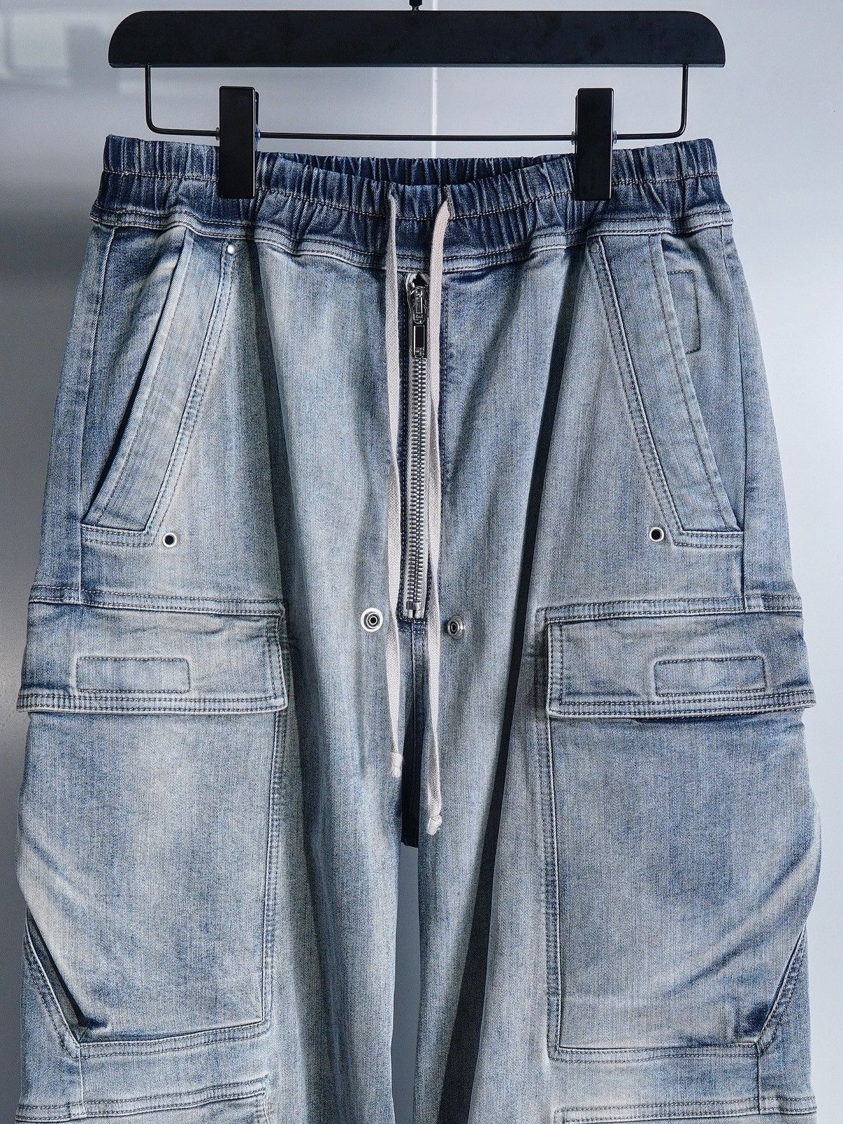 Rick Owens Drkshdw (NEW) FW24 Sky Double Cargo Jumbo Bela Denim Size US 33 - 4 Thumbnail