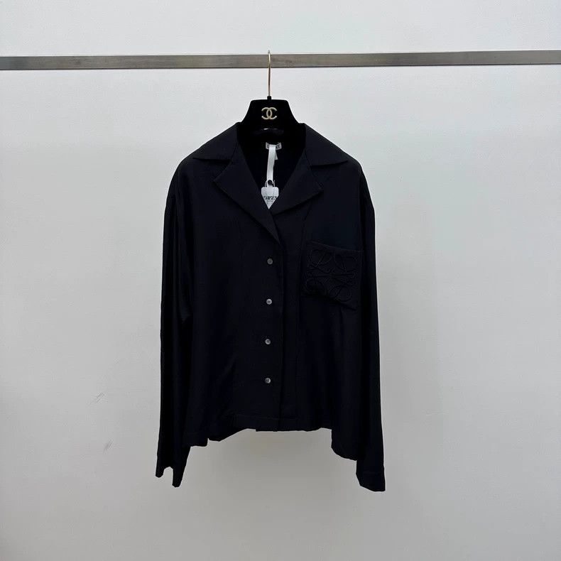 Loewe LOEWE Black pocket logo shirt Size XS / US 0-2 / IT 36-38 - 2 Thumbnail