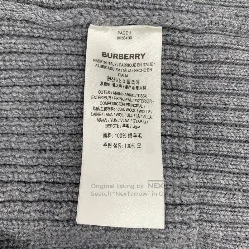 Burberry Burberry Gray Wool Knit Sweater with Logo. Size M / US 6-8 / IT 42-44 - 6 Thumbnail
