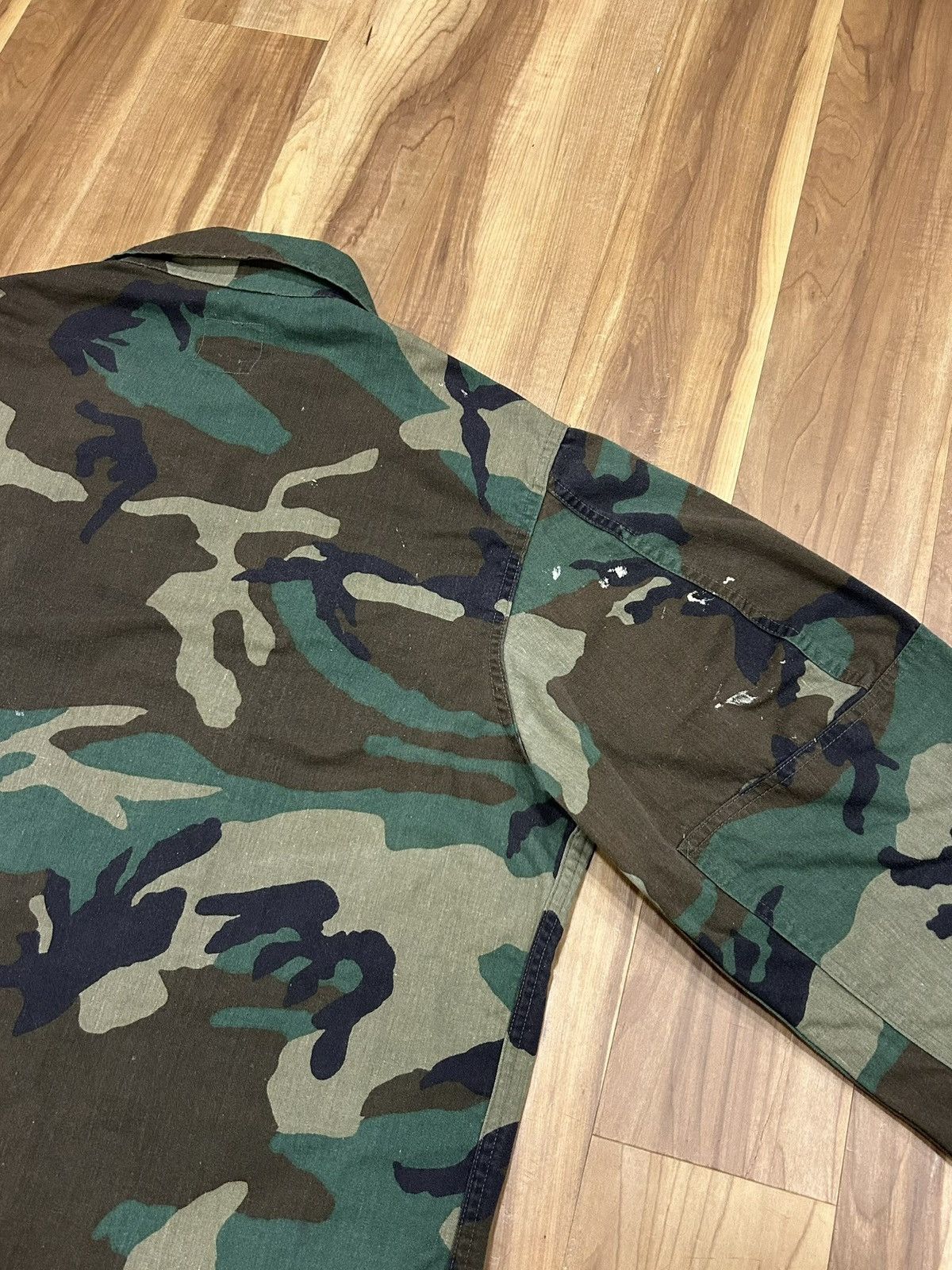 Other Vintage USMC Woodland Camo Button Up Size US XL / EU 56 / 4 - 3 Thumbnail