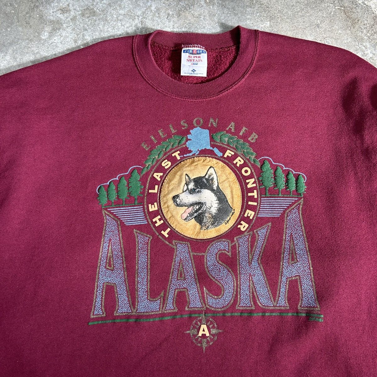 Vintage 1990s Alaska Sweatshirt Size US XL / EU 56 / 4 - 3 Thumbnail