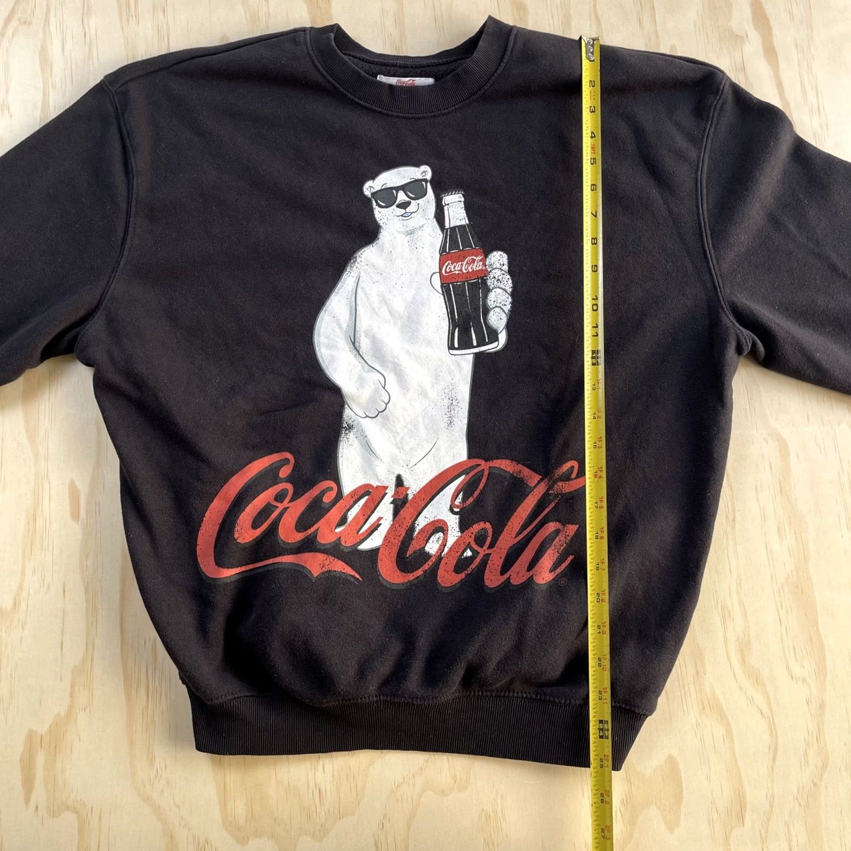 Vintage Coca-Cola Sweatshirt Mens Small Black Fleece Polar Bear Graphic Logo Pullover Size US S / EU 44-46 / 1 - 6 Thumbnail