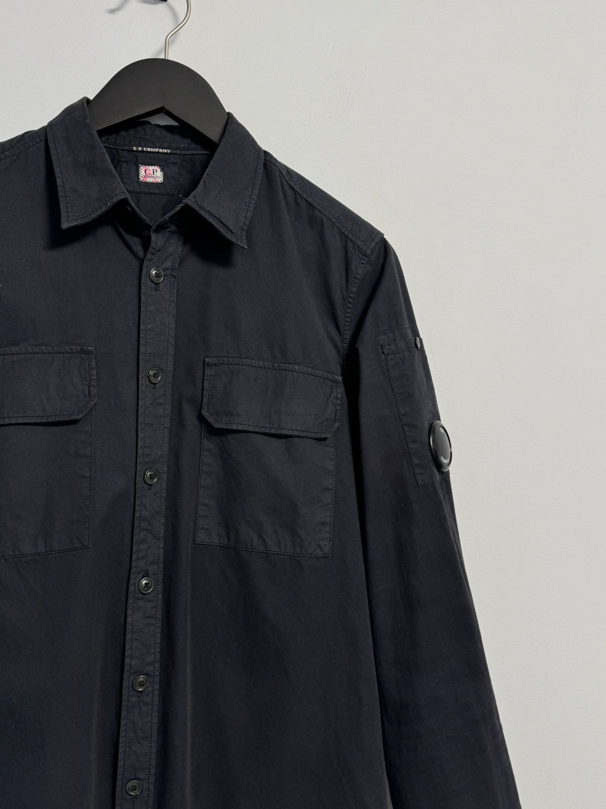 C.P. Company C.p Company Lens Button Up Dark Blue Long Sleeve Shirt Size US M / EU 48-50 / 2 - 3 Thumbnail