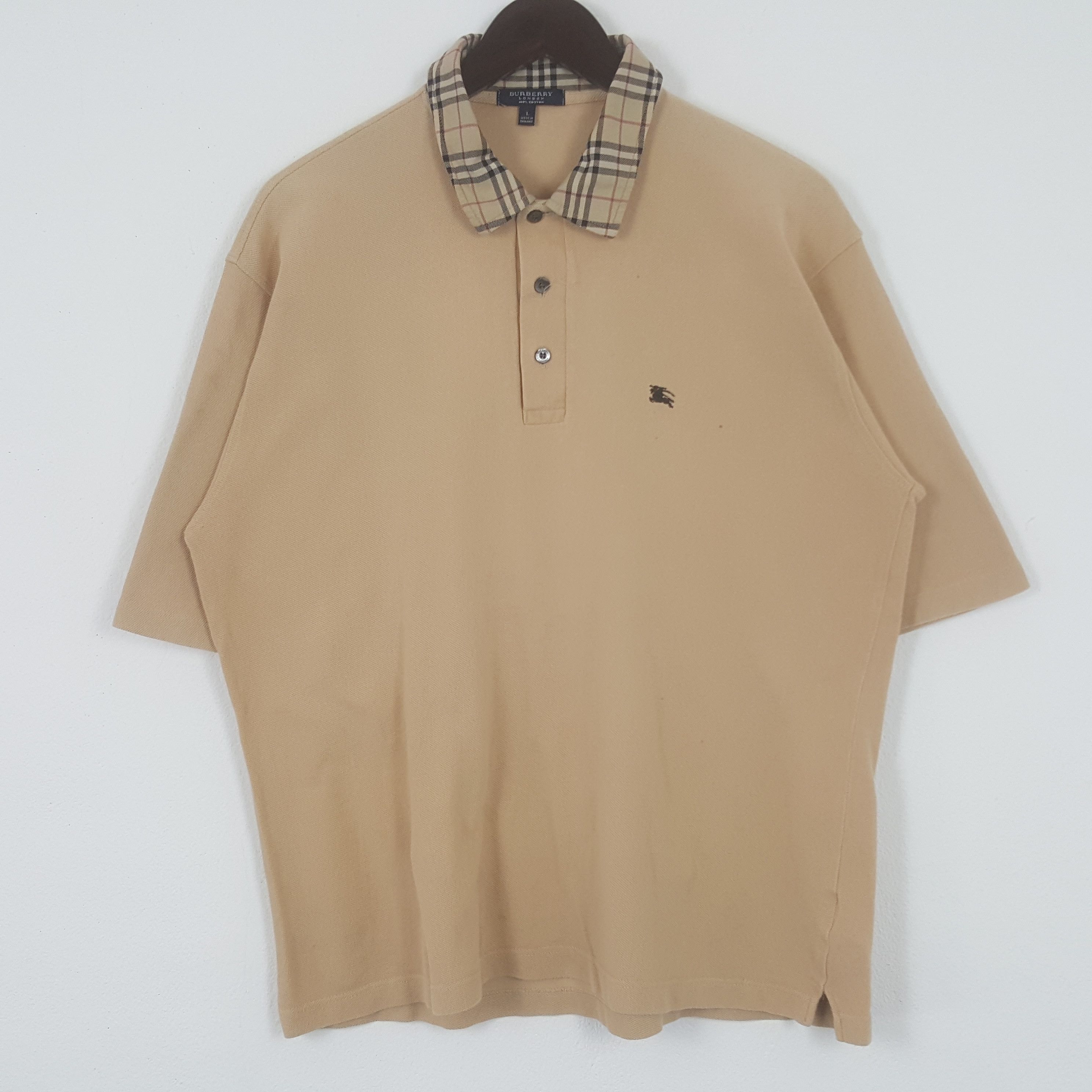 Burberry × Vintage Vintage Burberry London Nova Check Collar Polos Shirt Size US L / EU 52-54 / 3 - 1 Thumbnail