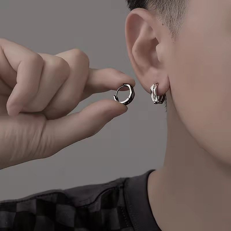 Jewelry 10 mm Small Hoop Earrings for Men Women Streetwear Size ONE SIZE - 2 Thumbnail