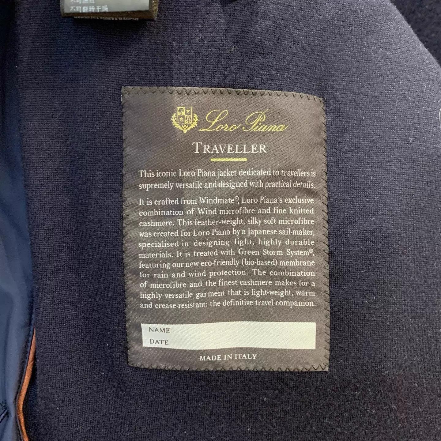 Loro Piana Loro Piana Traveler Navy Jacket 54EU Size US L / EU 52-54 / 3 - 6 Thumbnail