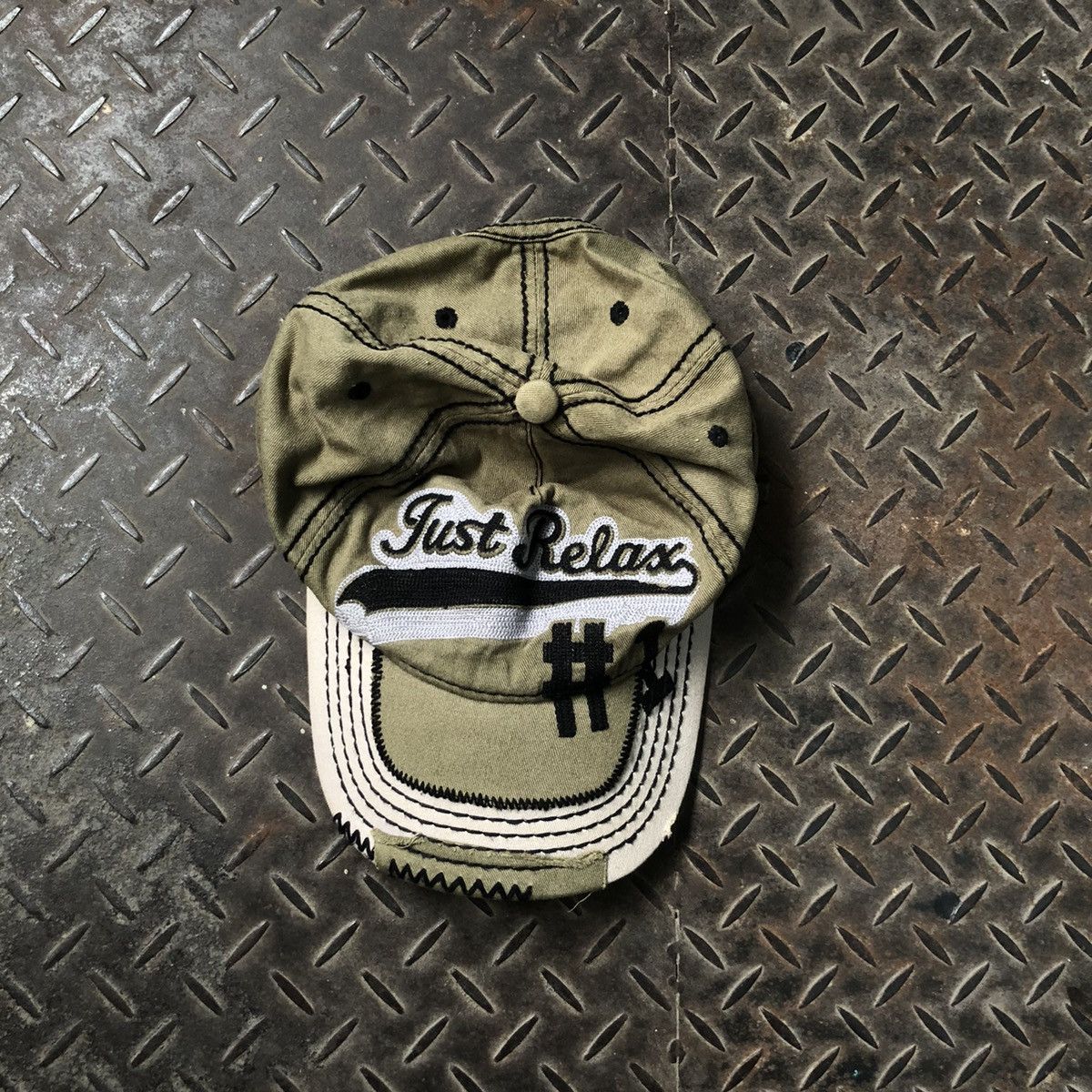 Japanese Brand Vintage Just Relax Sunfaded Distressed Hat Y2K Size ONE SIZE - 1 Thumbnail