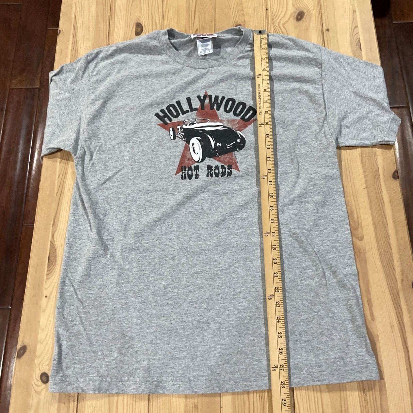 Vintage VINTAGE Y2K Hollywood Hot Rods T Shirt Mens L Gray Short Sleeve Crew Neck Star Size US L / EU 52-54 / 3 - 4 Thumbnail