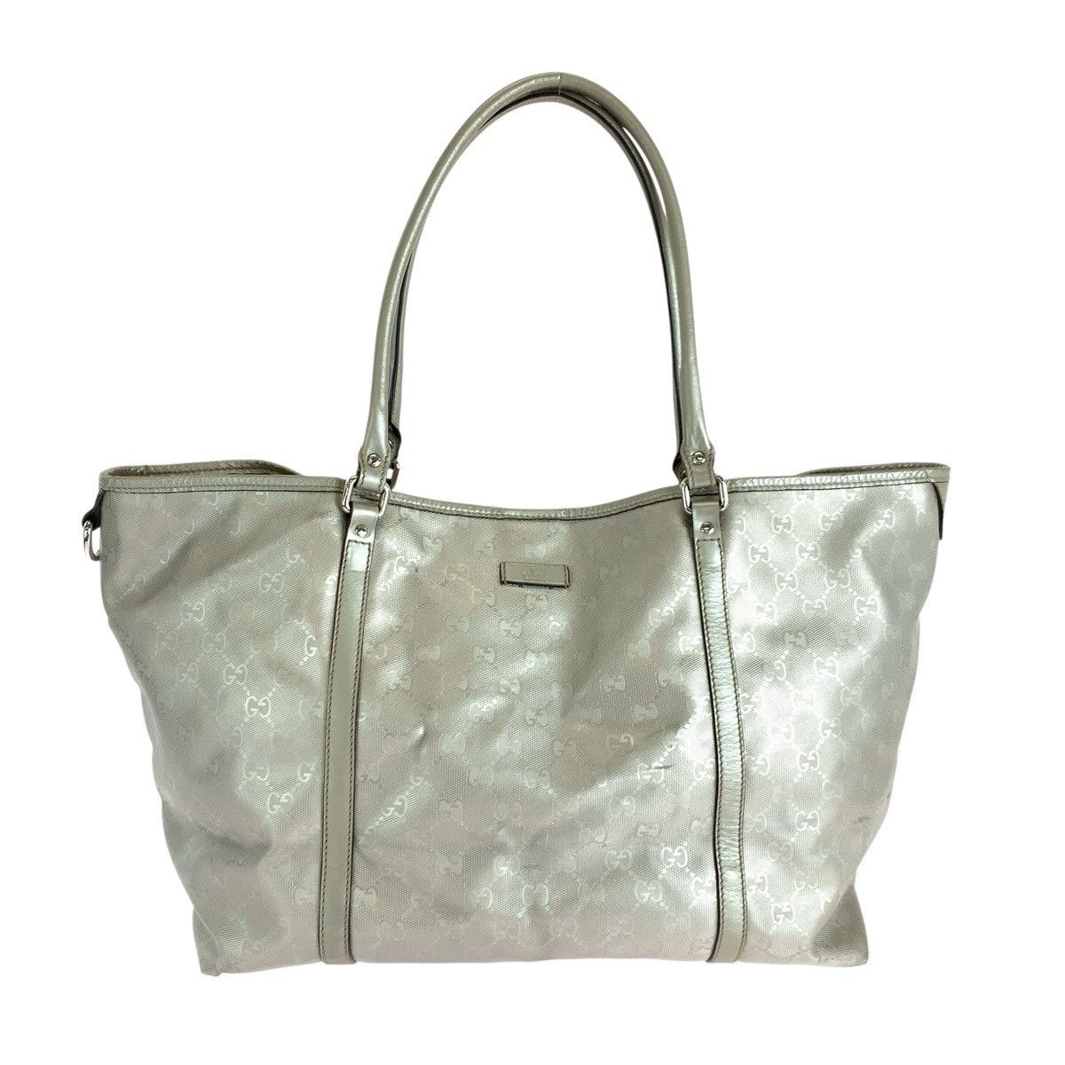 Gucci Gucci GG Imprime Pvc 2Way Tote Bag 197954 Plastic Shoulder Bag 197954 in Silver, Women's
