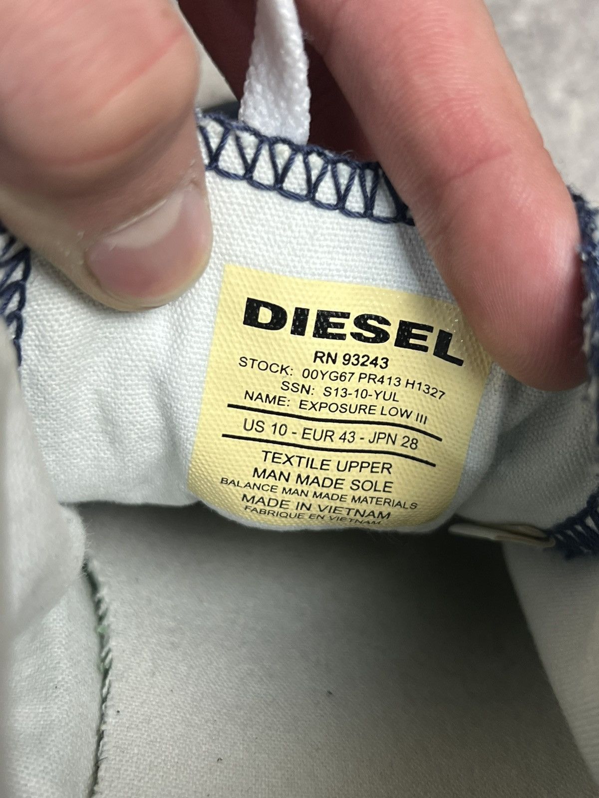 Diesel Vintage Diesel Denim Low Top Sneakers Size US 10 / EU 43 - 11 Thumbnail