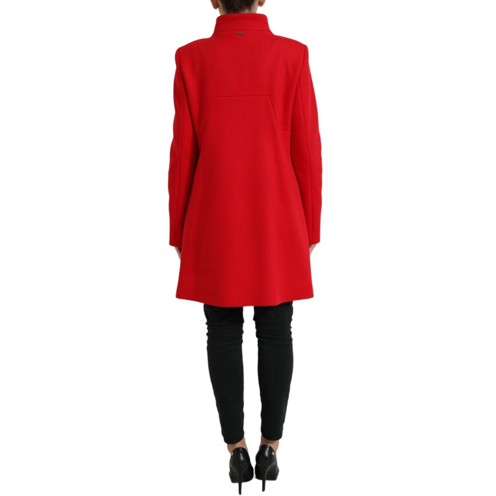 Liu Jo Liu Jo Red Wool Long Sleeves Trench Coat Jacket IT 48 NEW Size XL / US 12-14 / IT 48-50 - 5 Thumbnail