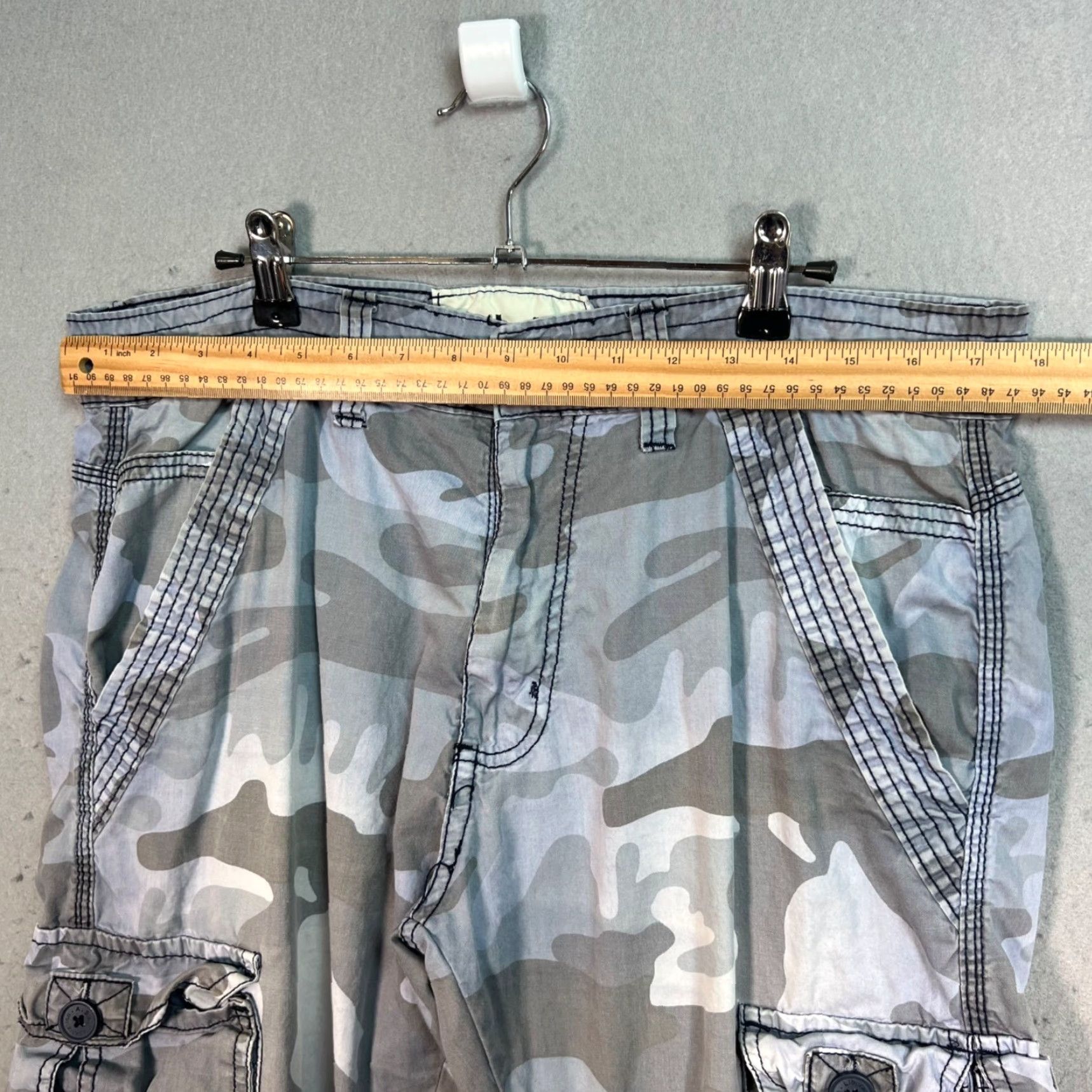 Vintage Liberation A Bleu Pants 32 x 32 Camouflage Cargo Slim Straight 100% Cotton Size US 32 / EU 48 - 6 Thumbnail