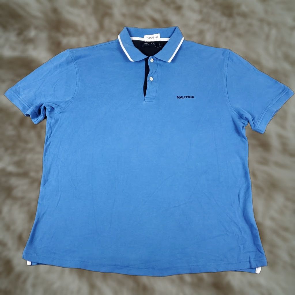 Nautica Nautica Polo Shirt Mens Large Blue Golf Casual Short Sleeve Adult Size US L / EU 52-54 / 3 - 1 Thumbnail