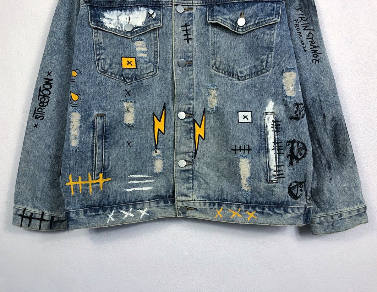 Seditionaries Rare Kirin Strange Handpainted Denim Button Jacket Size US L / EU 52-54 / 3 - 5 Thumbnail