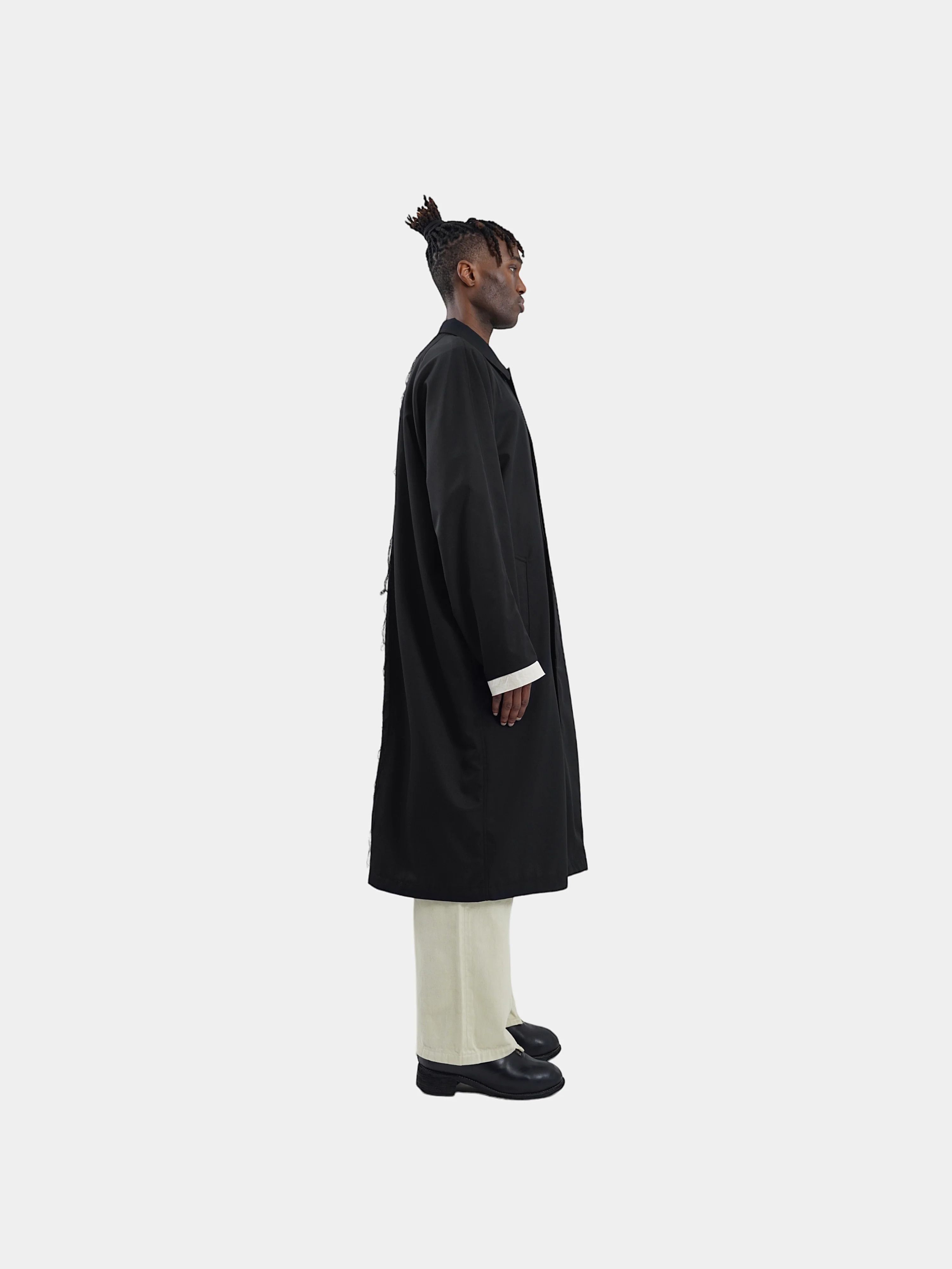Vuja De 💚 Vuja De THE “LIEN” VIRGIN WOOL COAT IN MATTE BLACK Size US S / EU 44-46 / 1 - 4 Thumbnail