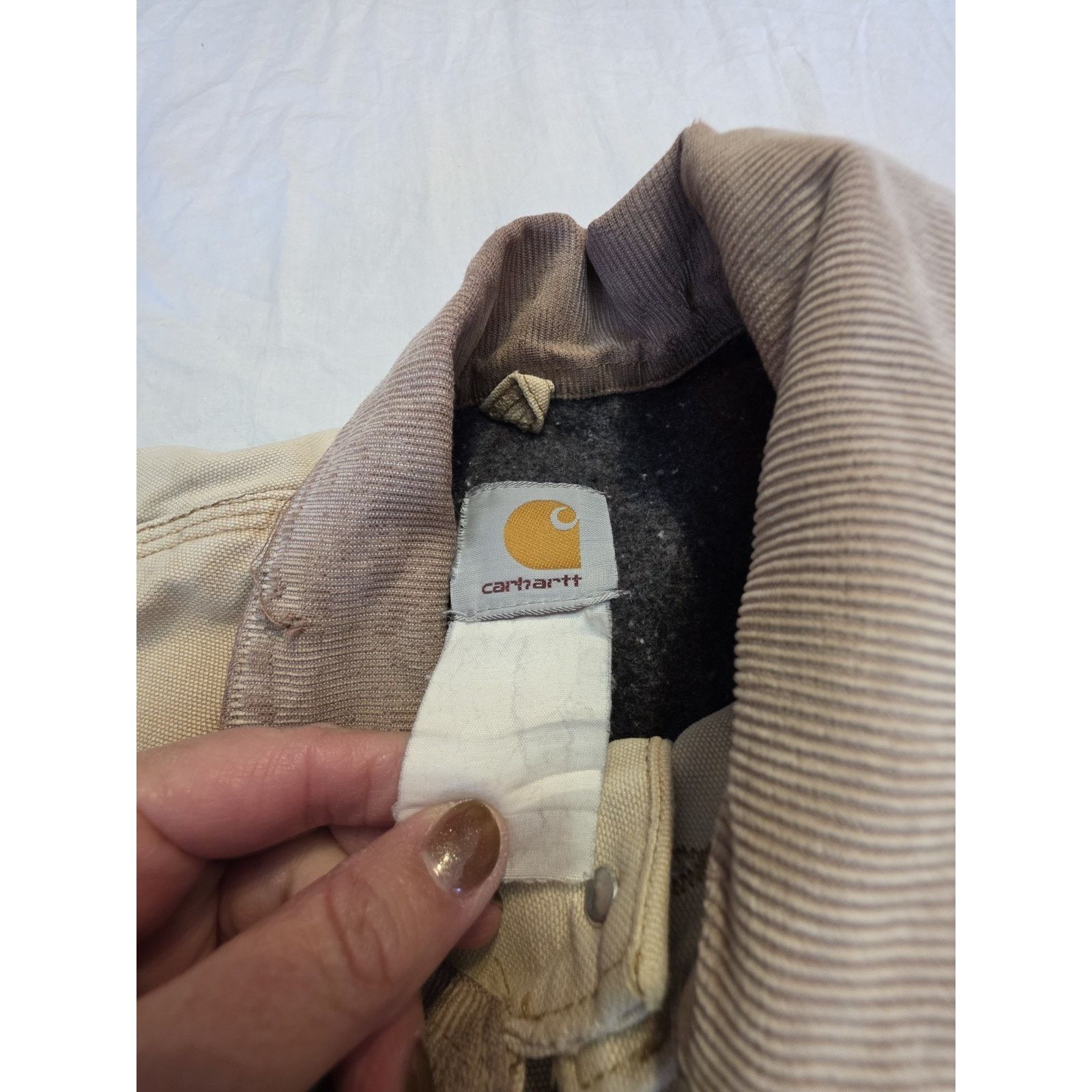 vintage Carhartt blanket-lined duck canvas chore coat