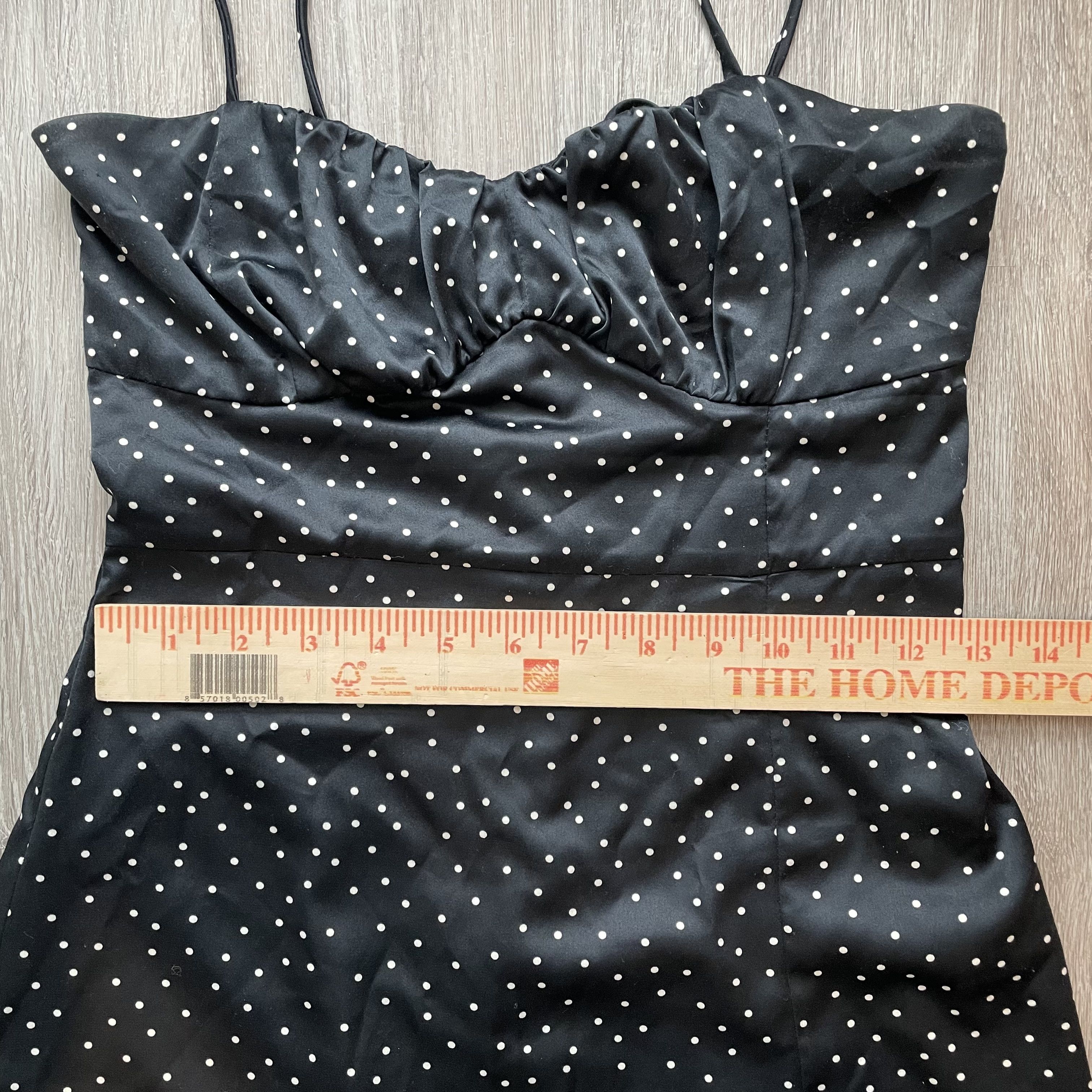 Zara Zara Polka Dot Ruched Bust Midi Dress with Slit XS Size XS / US 0-2 / IT 36-38 - 6 Thumbnail
