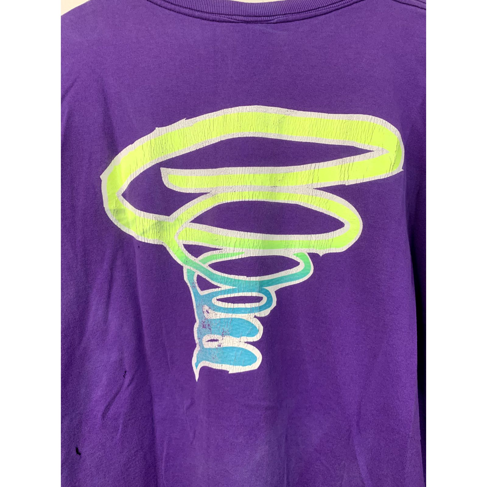 Fruit Of The Loom Vintage Darkprint Imaging Logo Tornado 90s Tee T-Shirt XL Size US XL / EU 56 / 4 - 11 Thumbnail