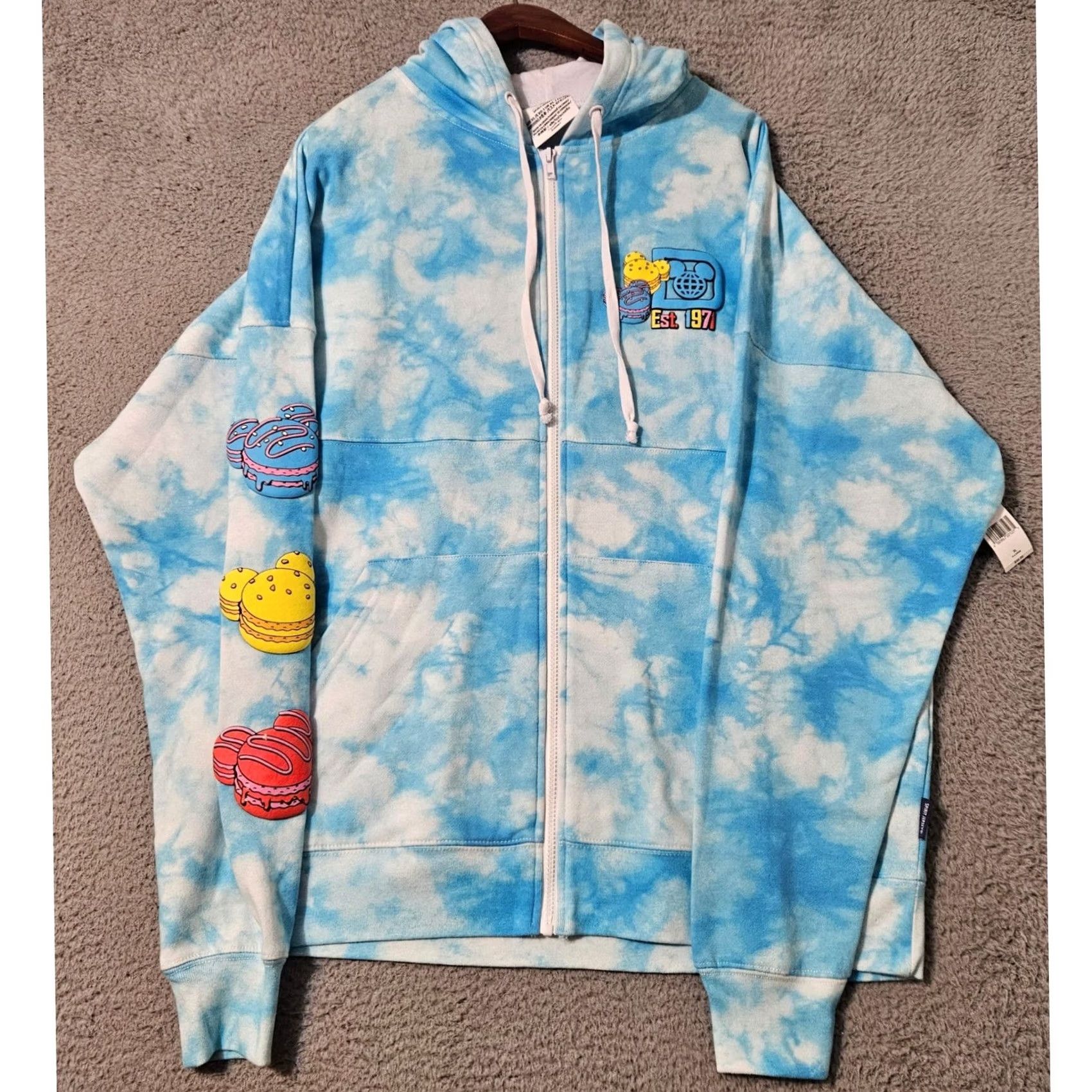 Disney Disney Spirit Jersey Hoodie Adult XL Blue Tie Dye WDW Eats Macarons Womens Size XL / US 12-14 / IT 48-50 - 2 Thumbnail