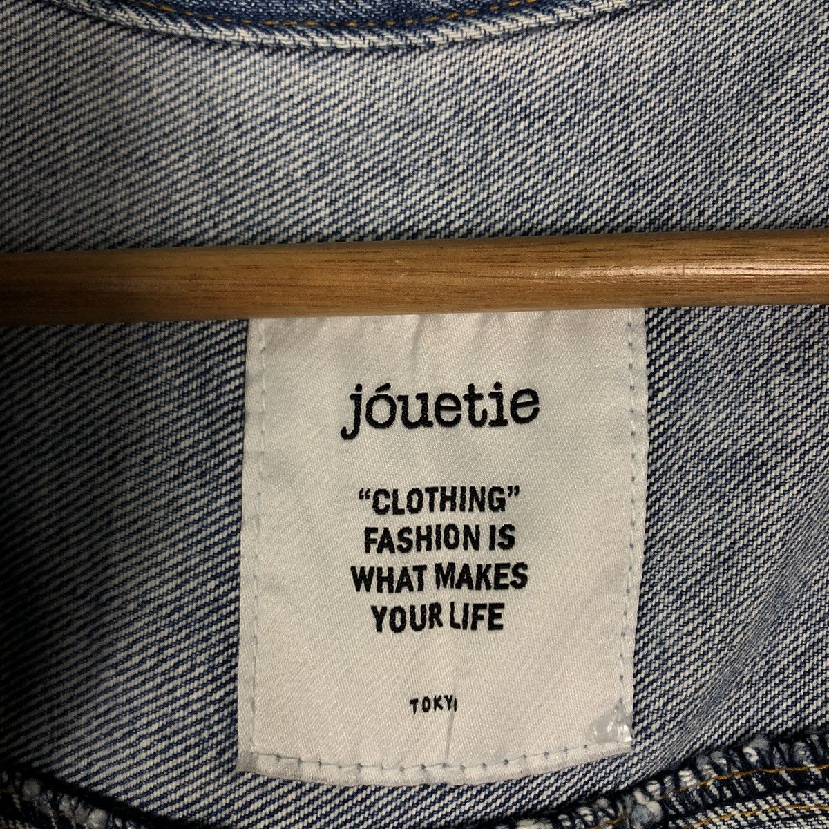 Japanese Brand 🔥Distressed Denim Jacket Jouetie Tokyo Inspire Issey Miyake Size US M / EU 48-50 / 2 - 13 Thumbnail