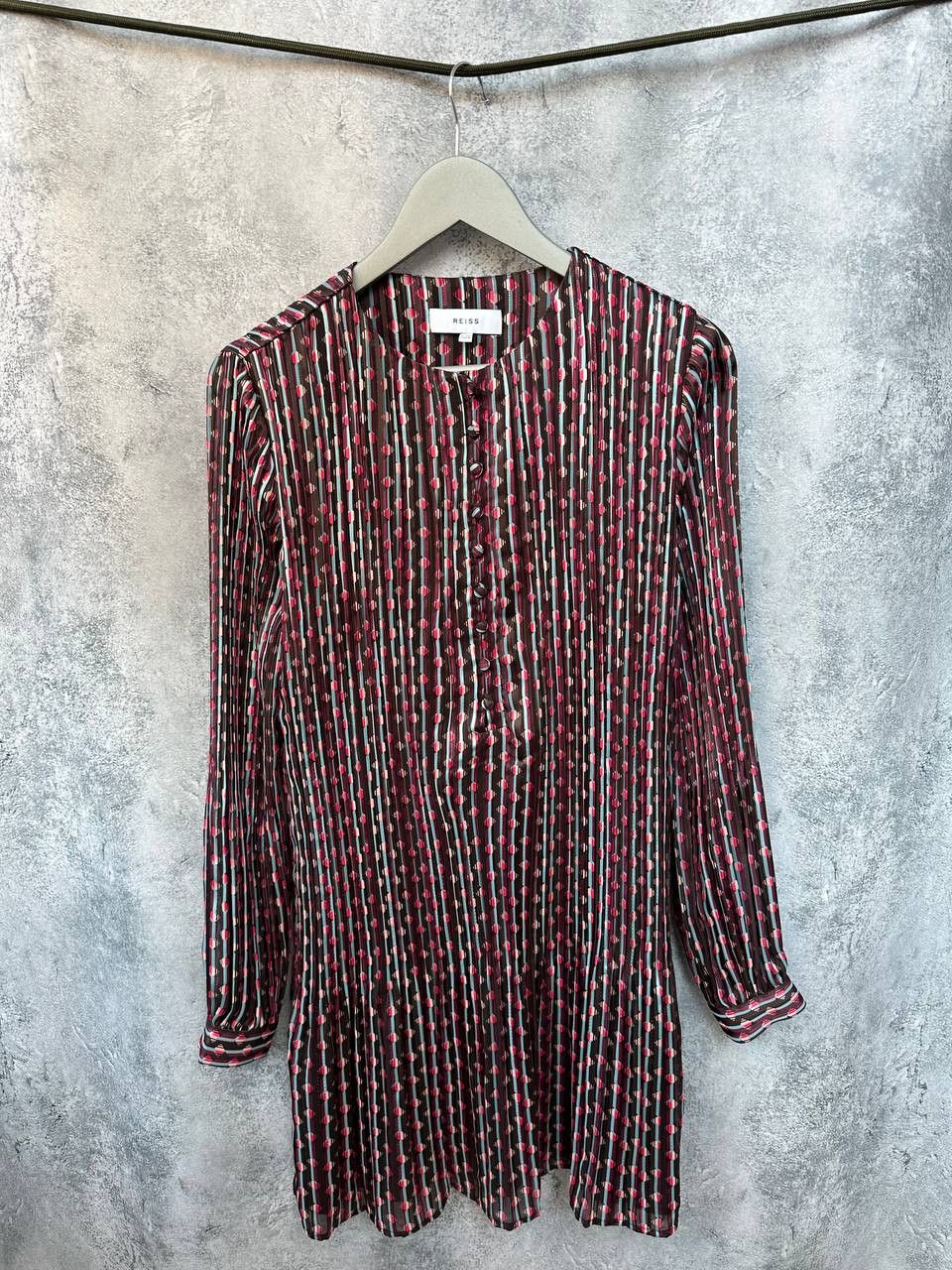 Reiss Reiss Celia Plated Midi Dress Crew Neck Size M / US 6-8 / IT 42-44 - 2 Thumbnail