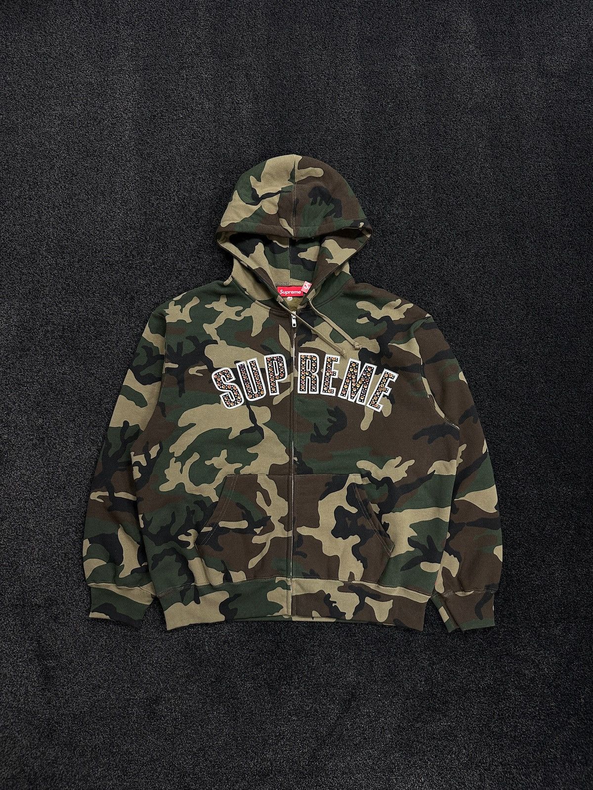 B.B. Simon × Supreme Supreme B.B Simon Woodland Camo Zip Up