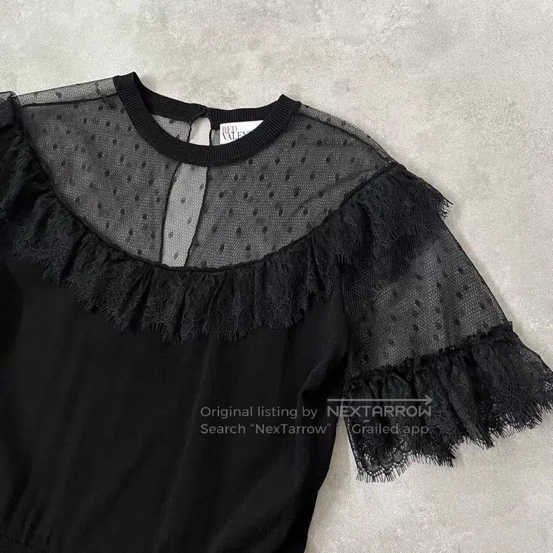Valentino Valentino Black lace patchwork dress Size S / US 4 / IT 40 - 2 Thumbnail