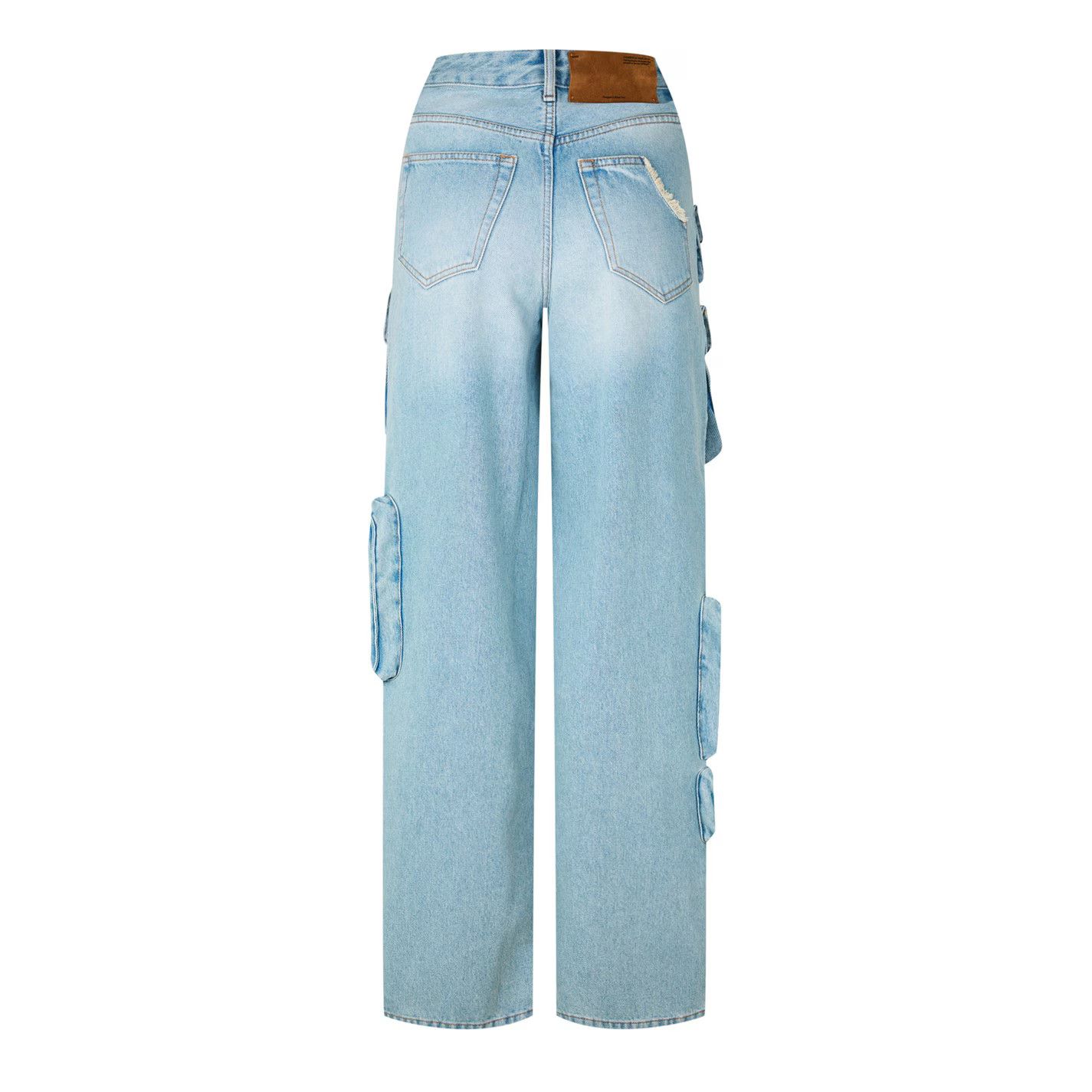Off-White o1g2r1mq0125 Cargo Pant in Light Blue Size 27" / US 4 / IT 40 - 2 Thumbnail