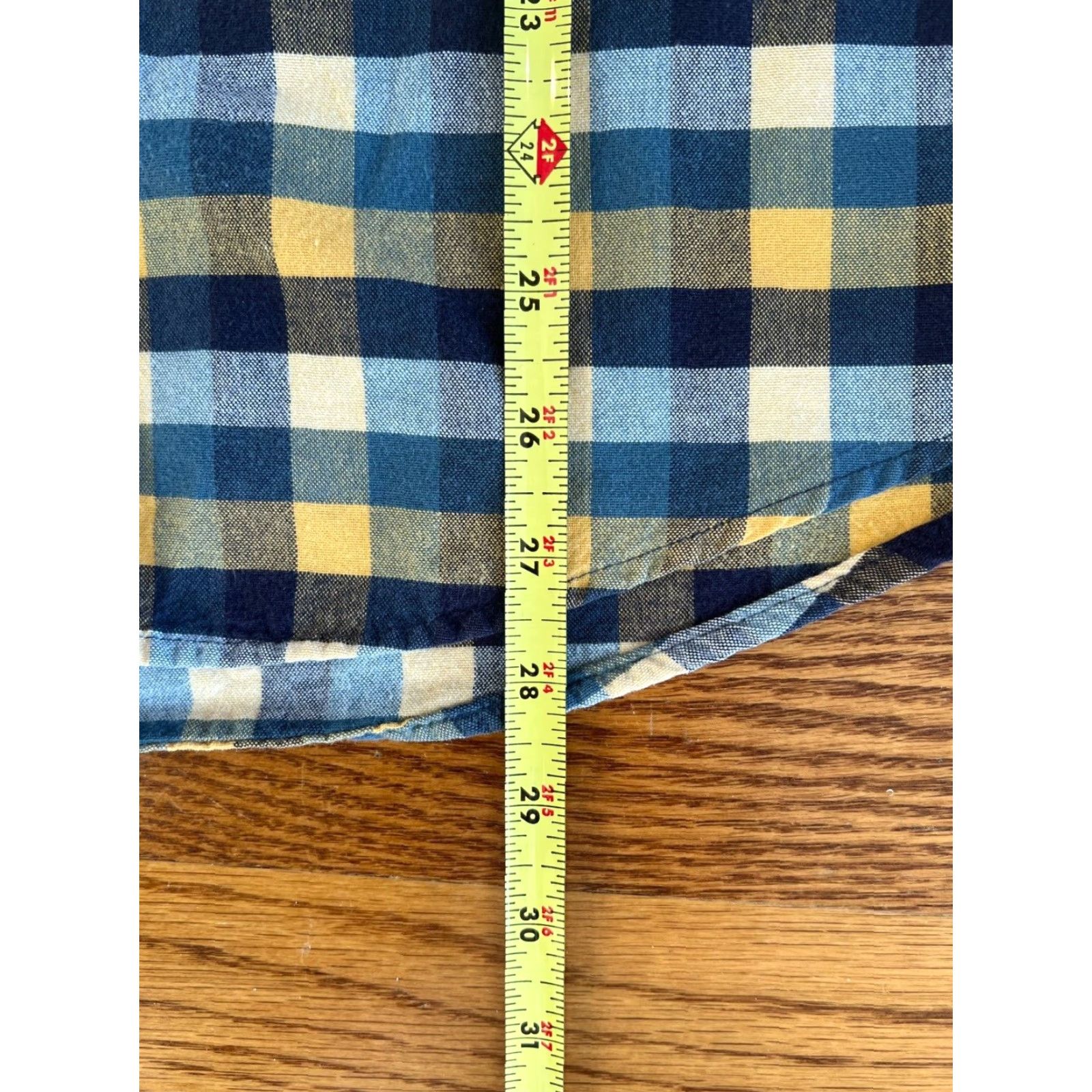 Vintage VINTAGE L.L. Bean Men’s Button-Up Shirt Long Sleeve Cotton Flannel Blue Yellow Plaid Adult Medium Size US M / EU 48-50 / 2 - 3 Thumbnail