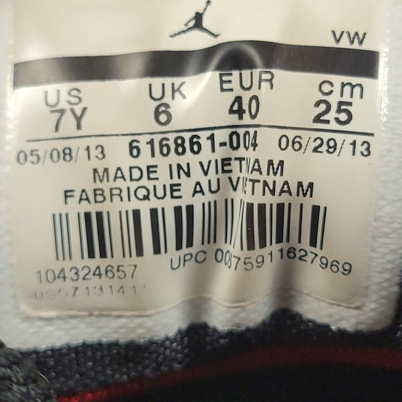 Jordan Brand Jordan Prime Flight GS 'Black Gym Red' Sz 7Y 616861 004 (82) Size US 7 / EU 40 - 8 Thumbnail