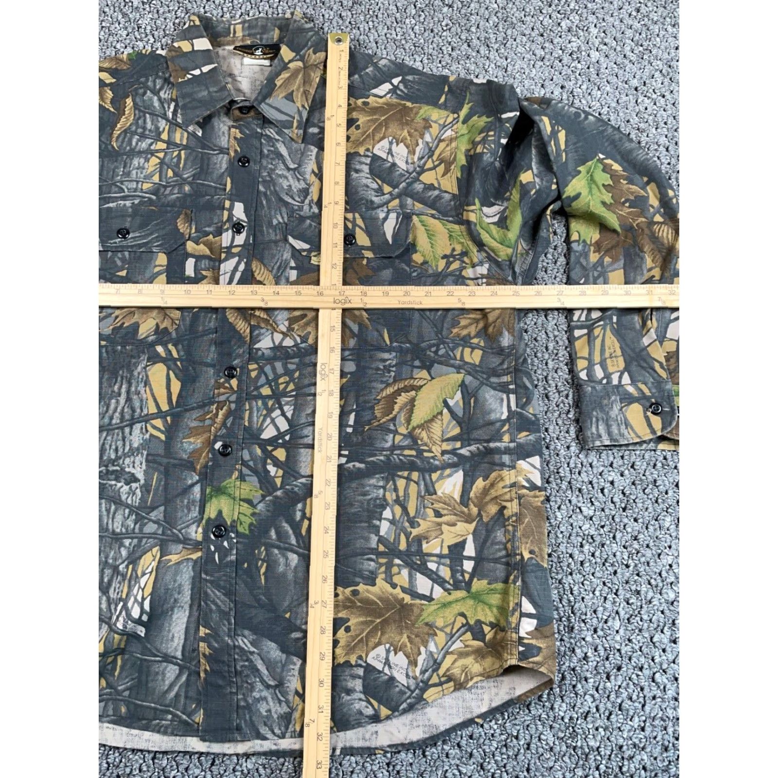 Vintage VINTAGE Hunter's View Camouflage Ripstop Shirt Adult XL Green Skyline Camo Men’s XL Camouflage Shirt Mens XL Green Skyline Pattern 90s? (Note: wait) Size US XL / EU 56 / 4 - 5 Thumbnail