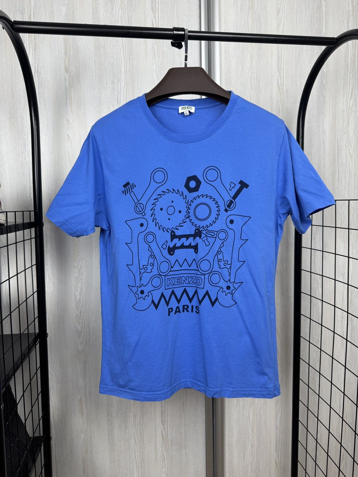 Kenzo Kenzo Paris blue Tools big logo made in Portugal tee Size US L / EU 52-54 / 3 - 2 Thumbnail