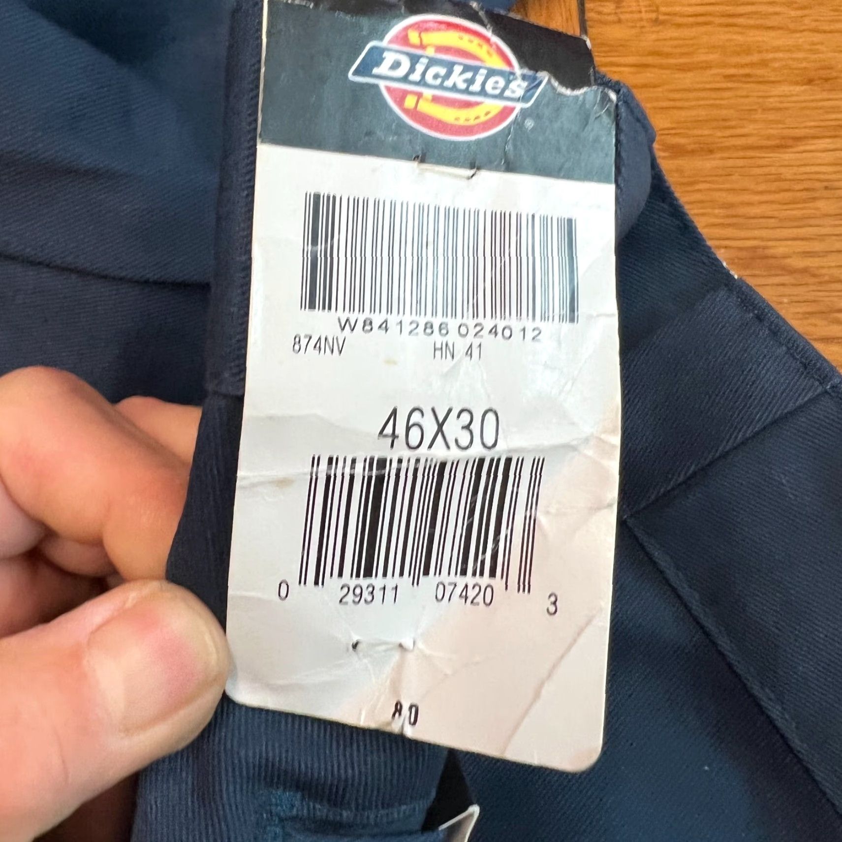 Dickies Dickies Mens 874 Original Fit Straight Leg Flat Front Blue Chino Pants 46X30 (Regular) MENS Flat Front, Chino, 874, Blue, Pants, 46x30 Size US 30 / EU 46 - 6 Thumbnail