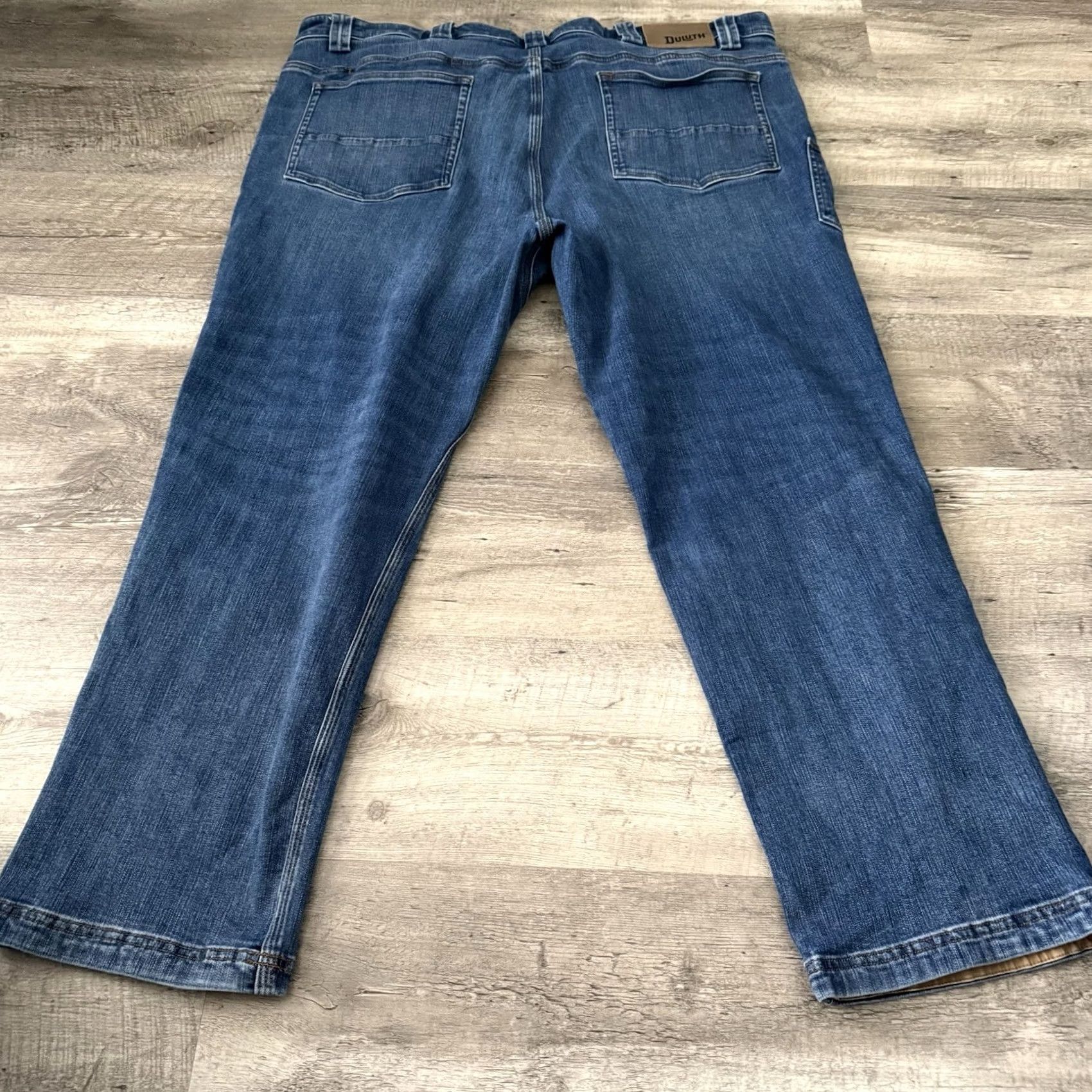 Doublet Duluth Trading Ballroom Double Flex Jeans Mens 44x30 Standard Fit Blue Stretch Size US 44 / EU 60 - 3 Thumbnail