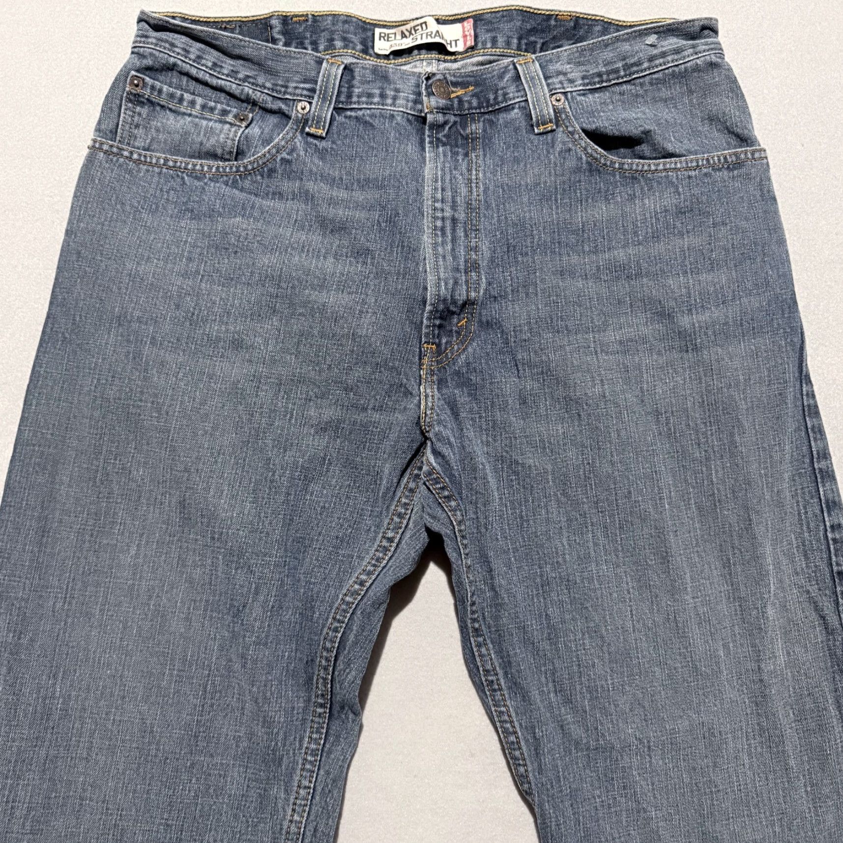 Levi's Levi's 559 Straight Jeans Men Blue Denim Mid Rise Pockets Relaxed Fit 38x30 Jeans Size US 38 / EU 54 - 3 Thumbnail