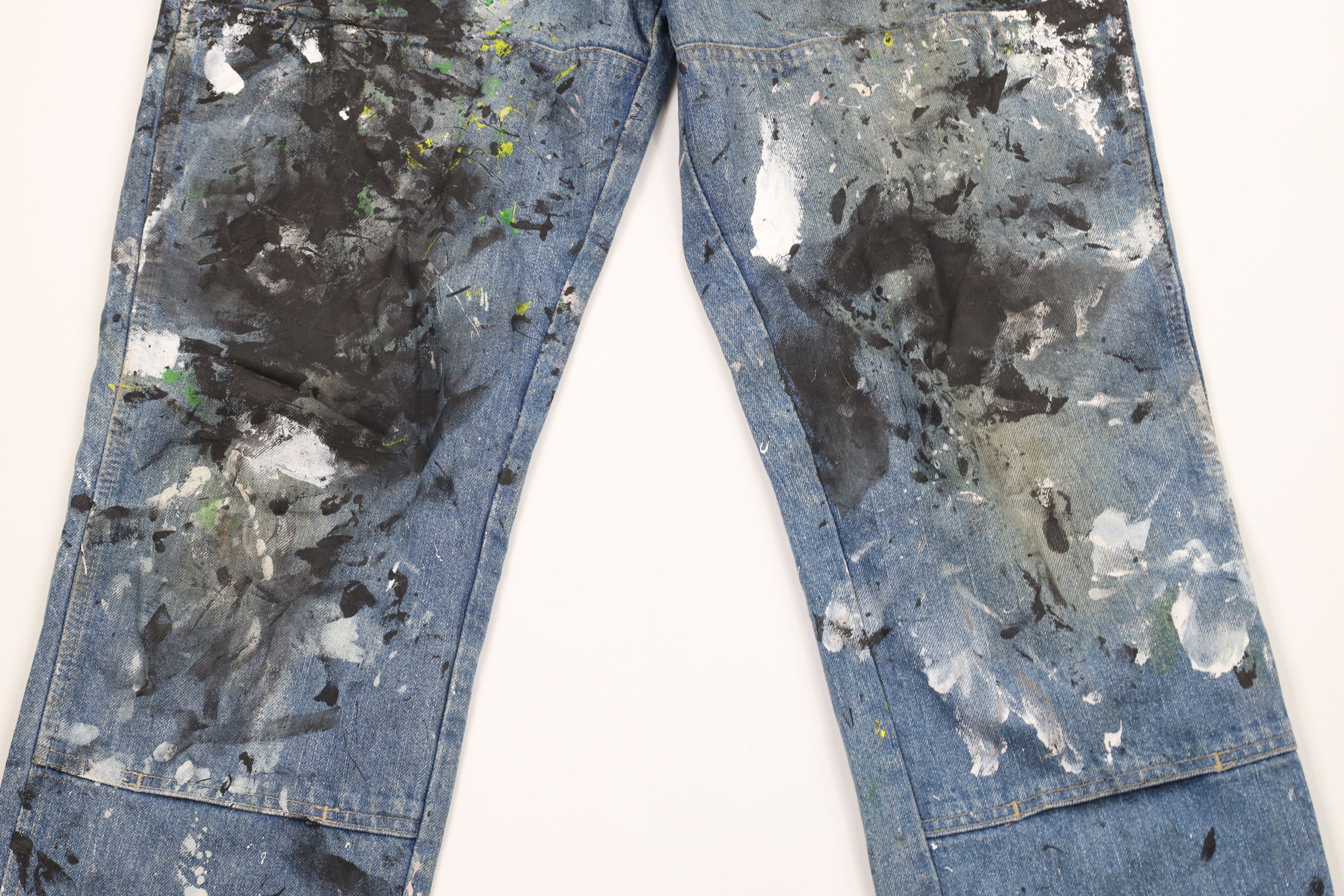 Vintage Dickies Wide Leg Double Knee Dungaree Denim Jeans